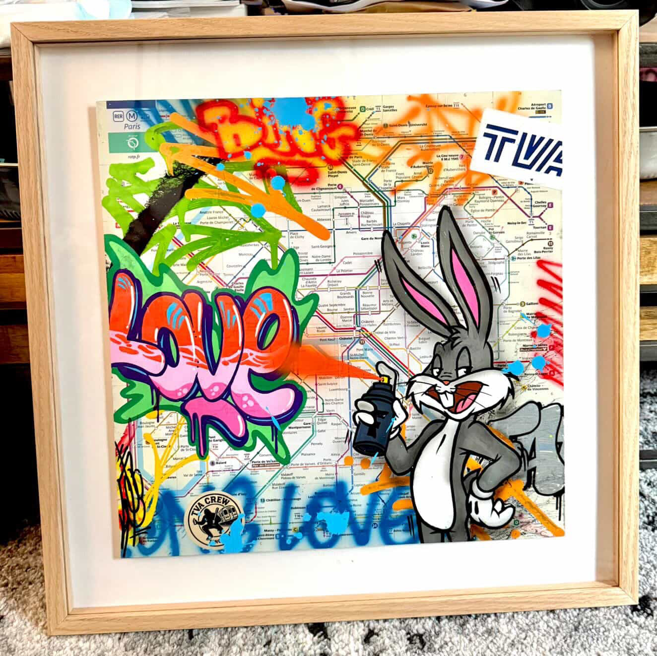 Plan de métro Bugs Bunny Graffeur