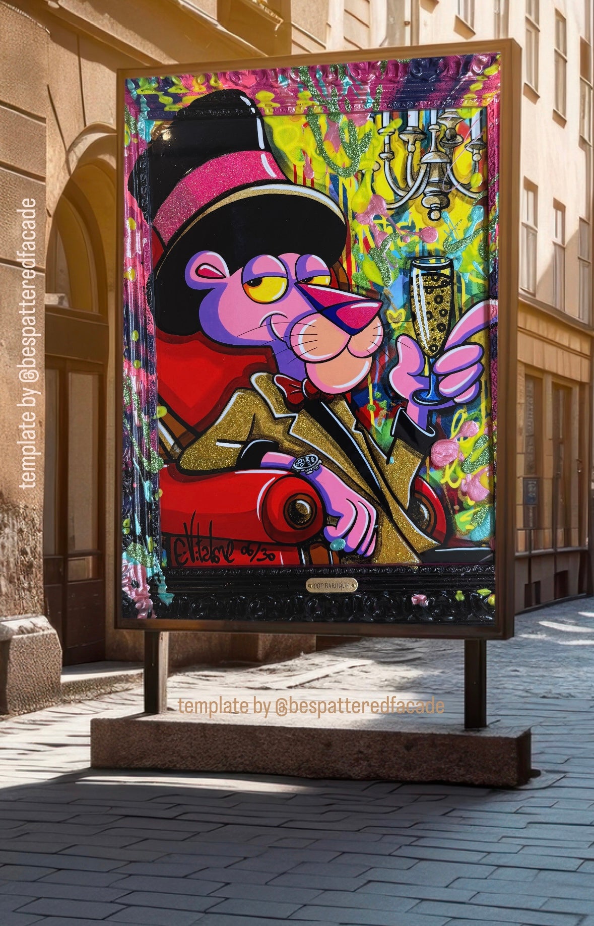 Eddy Vitalone Panthère Rose sérigraphie