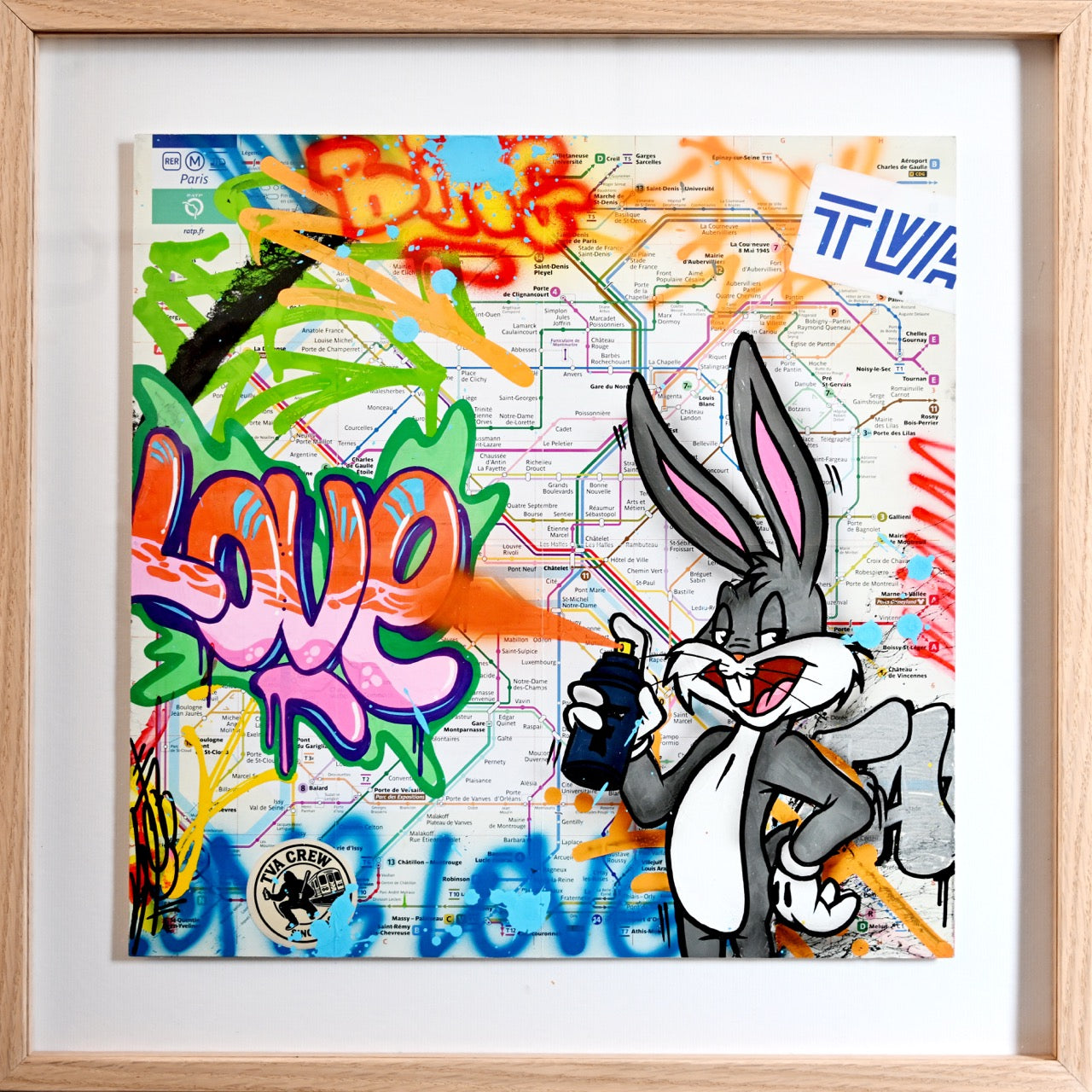 Plan de métro Bugs Bunny Graffeur