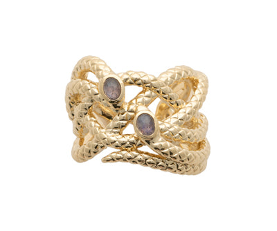 Constance- Bague serpentine 2 P Labradorite