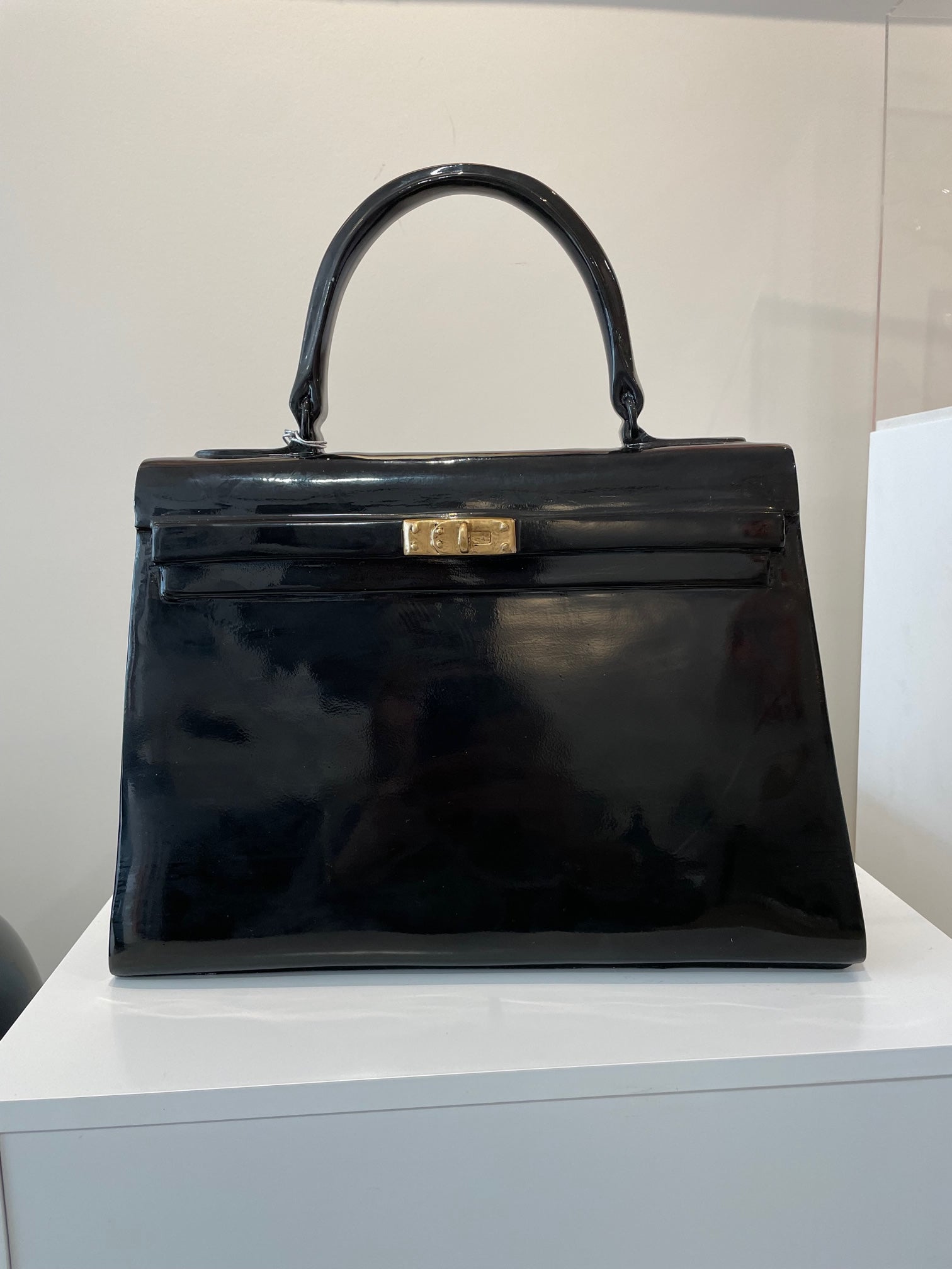 Starsdeco - Sac Kelly noir brillant, by Tessi