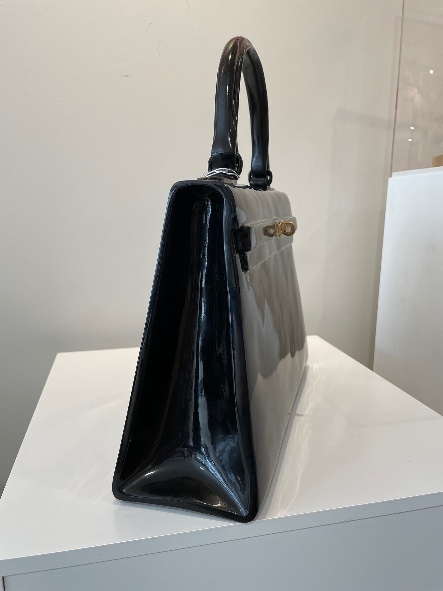 Starsdeco - Sac Kelly noir brillant, by Tessi