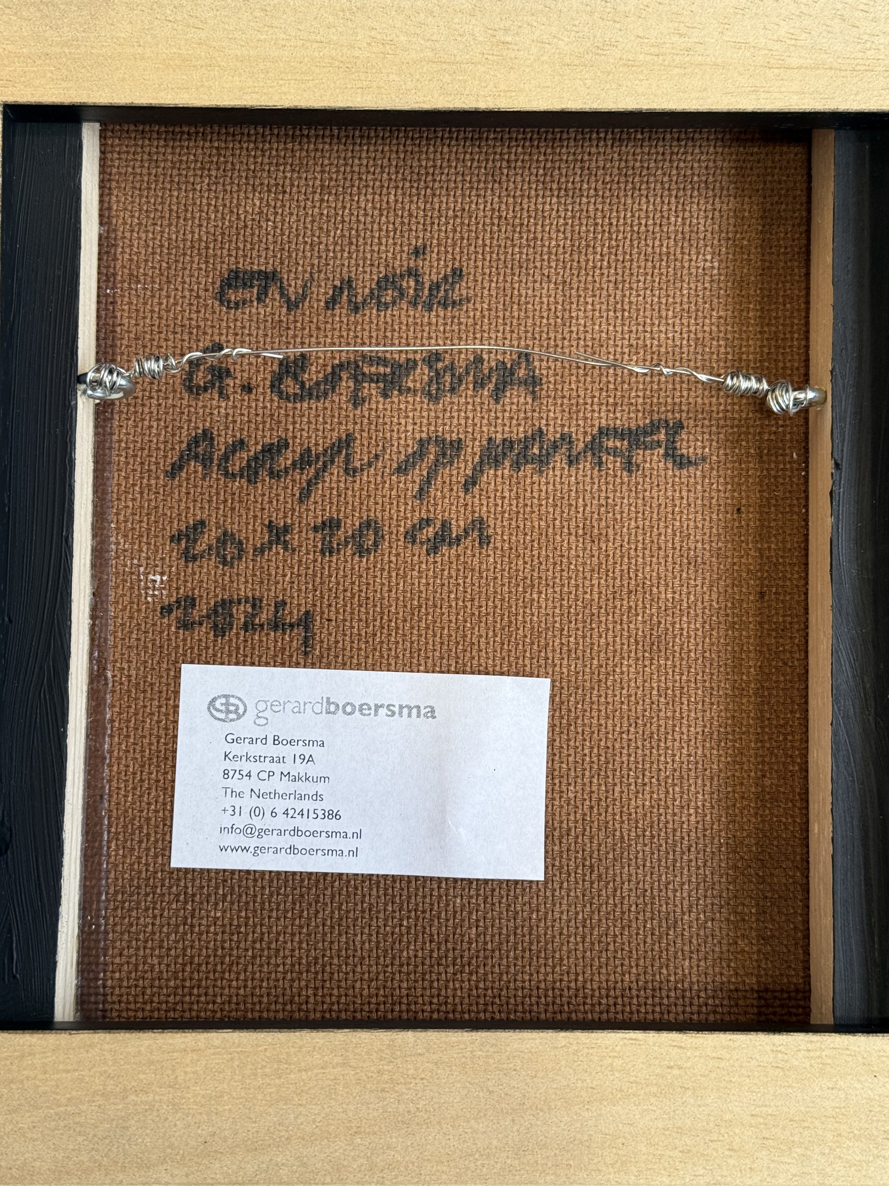 Gérard Boersma En noir Soulages