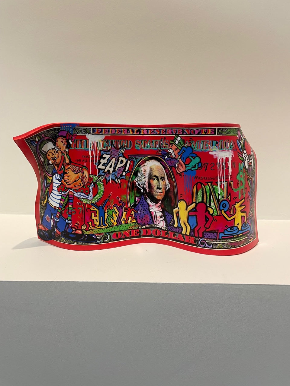 Robert Sgarra Dollar Keith Haring rouge amoureux