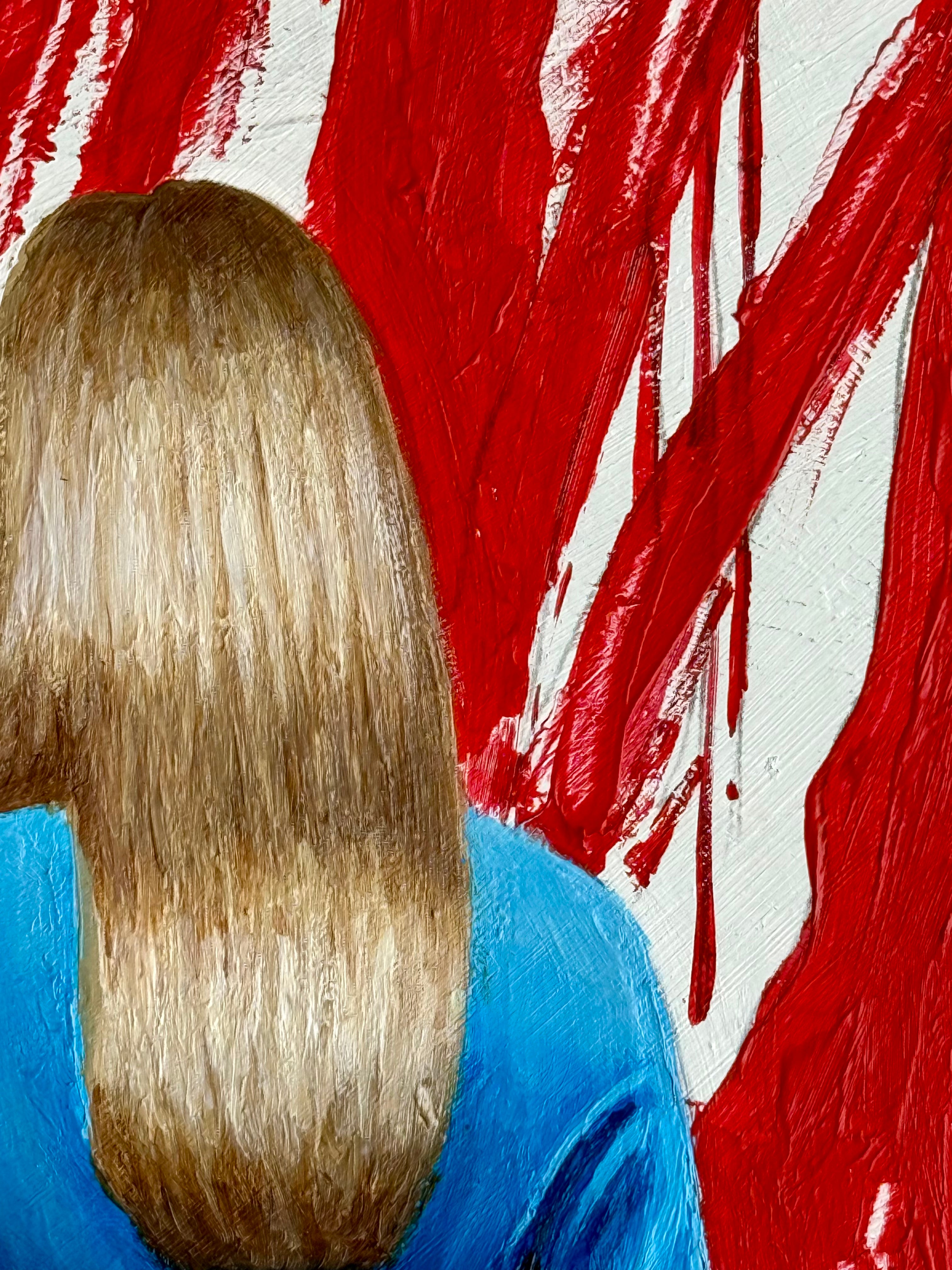 Gérard Boersma Femme regardant un tableau de CY Twombly