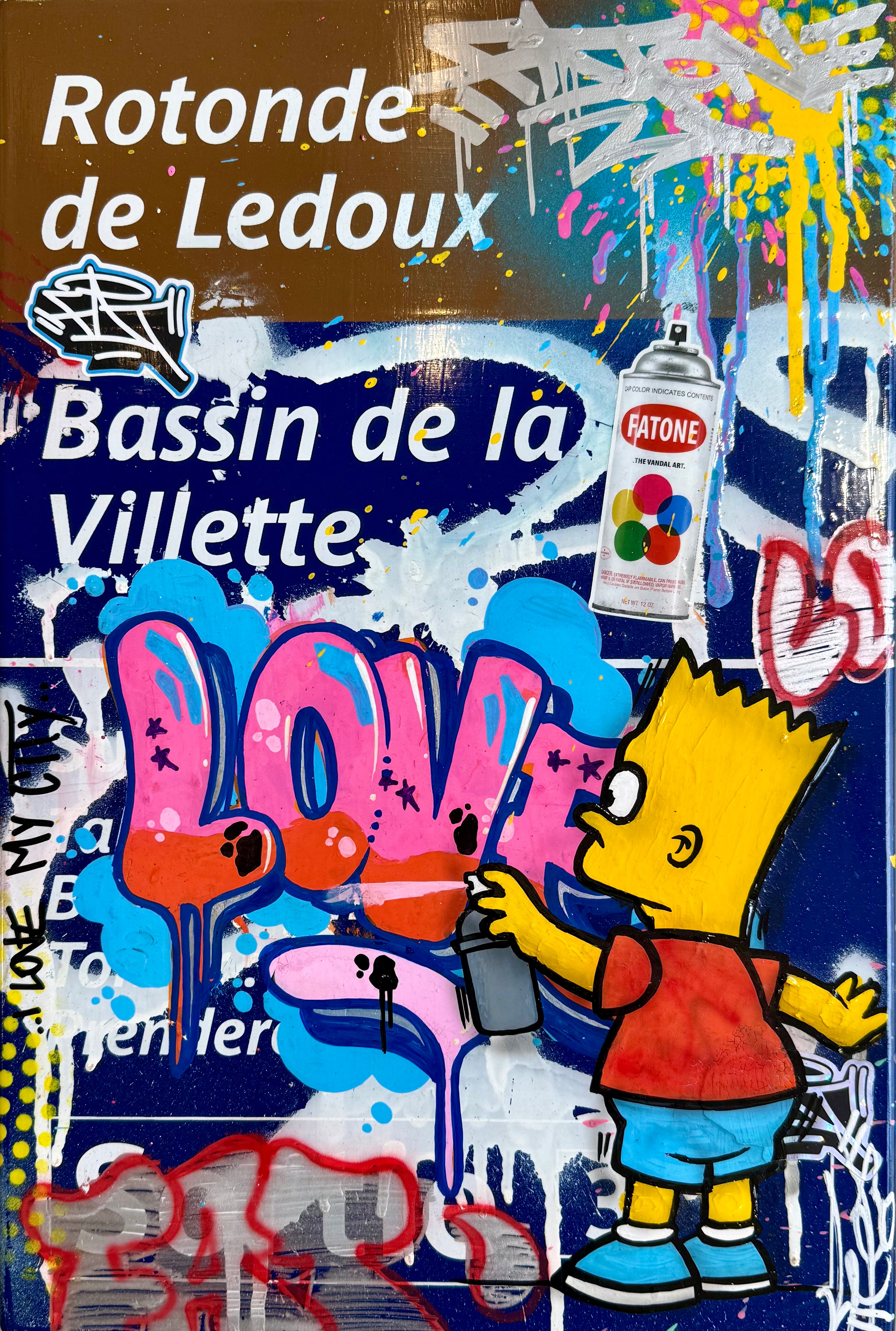 FAT Plaque de Métro Bart Love