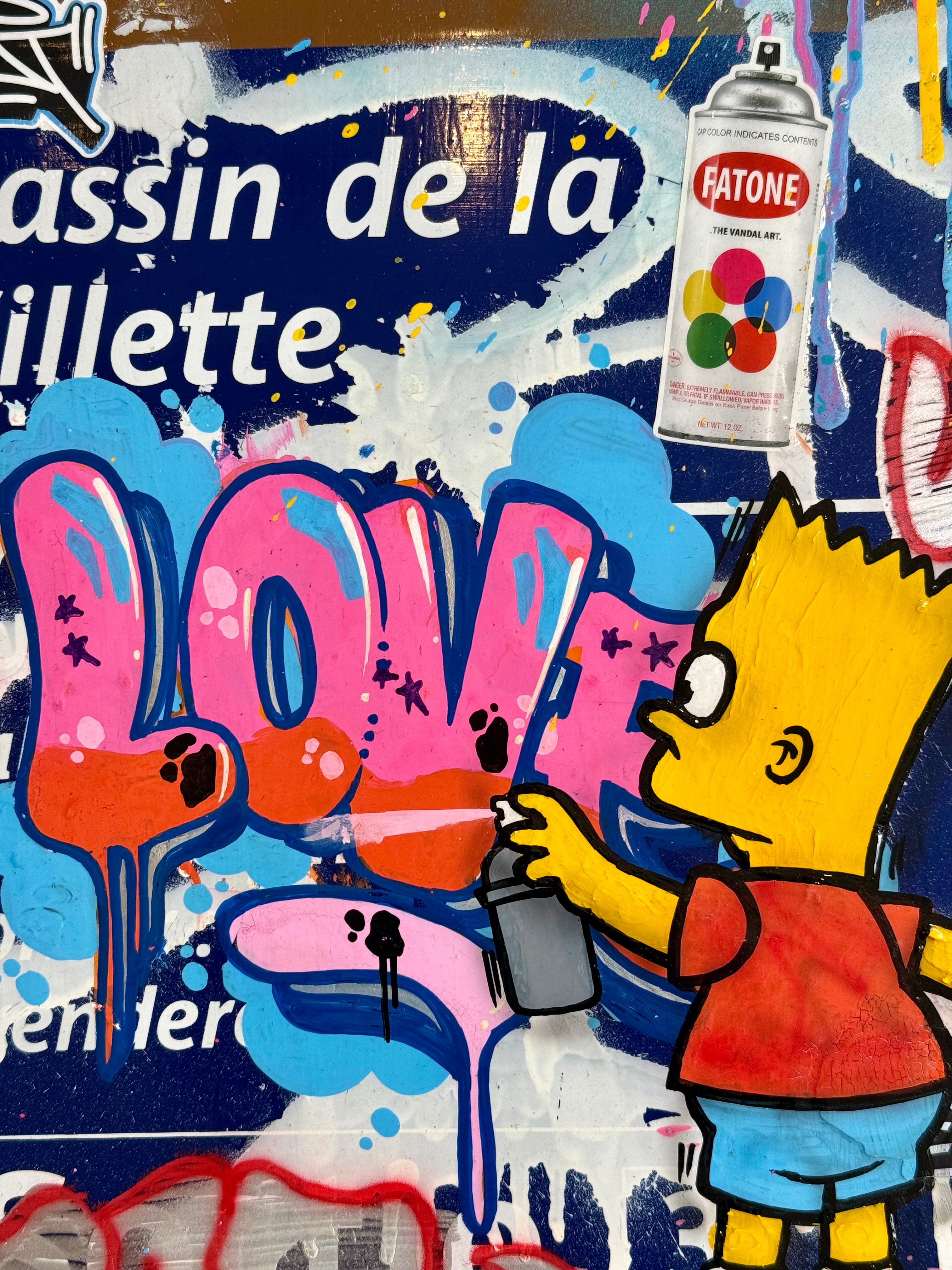 FAT Plaque de Métro Bart Love