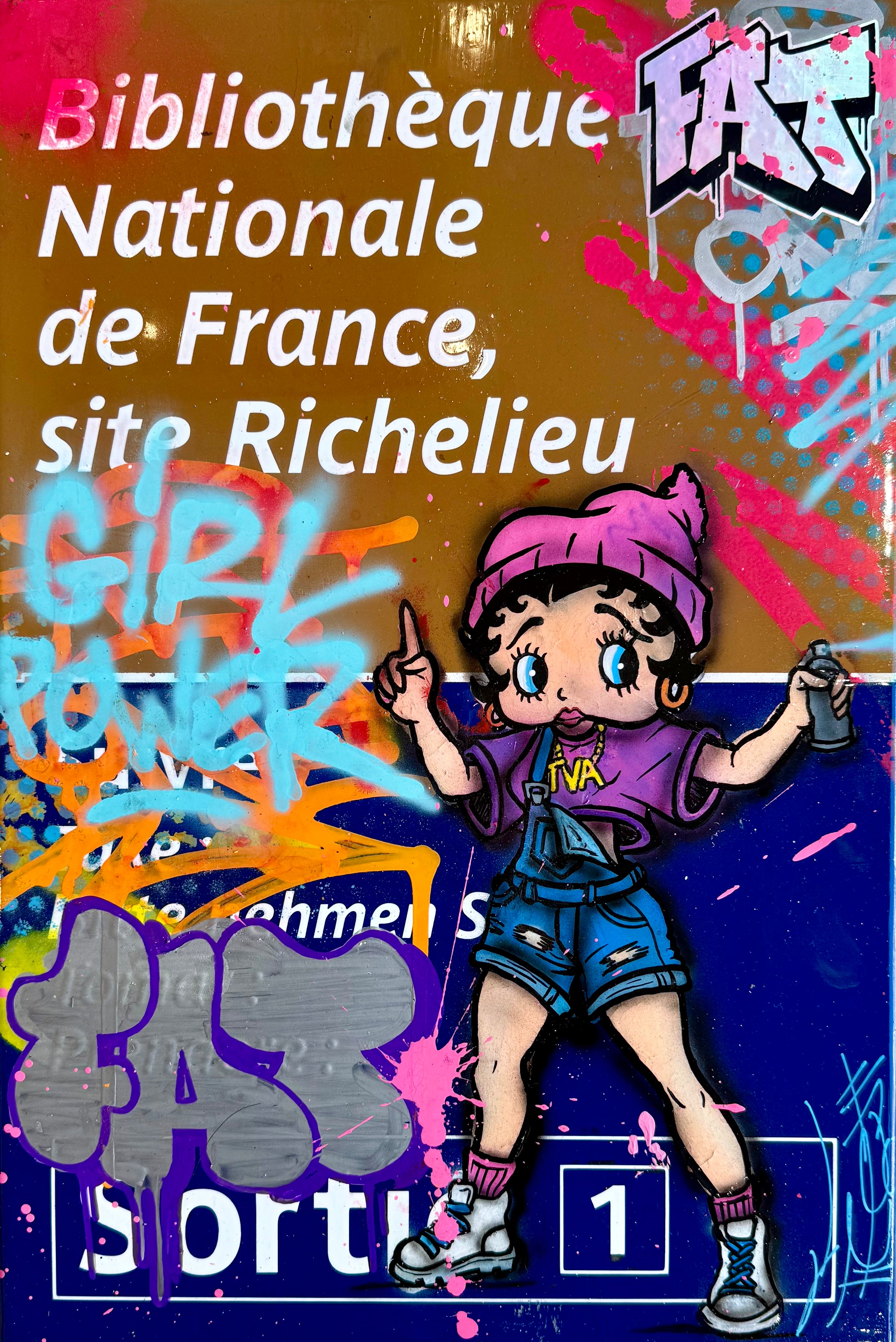 FAT Plaque de Métro Betty Boop Girl Power