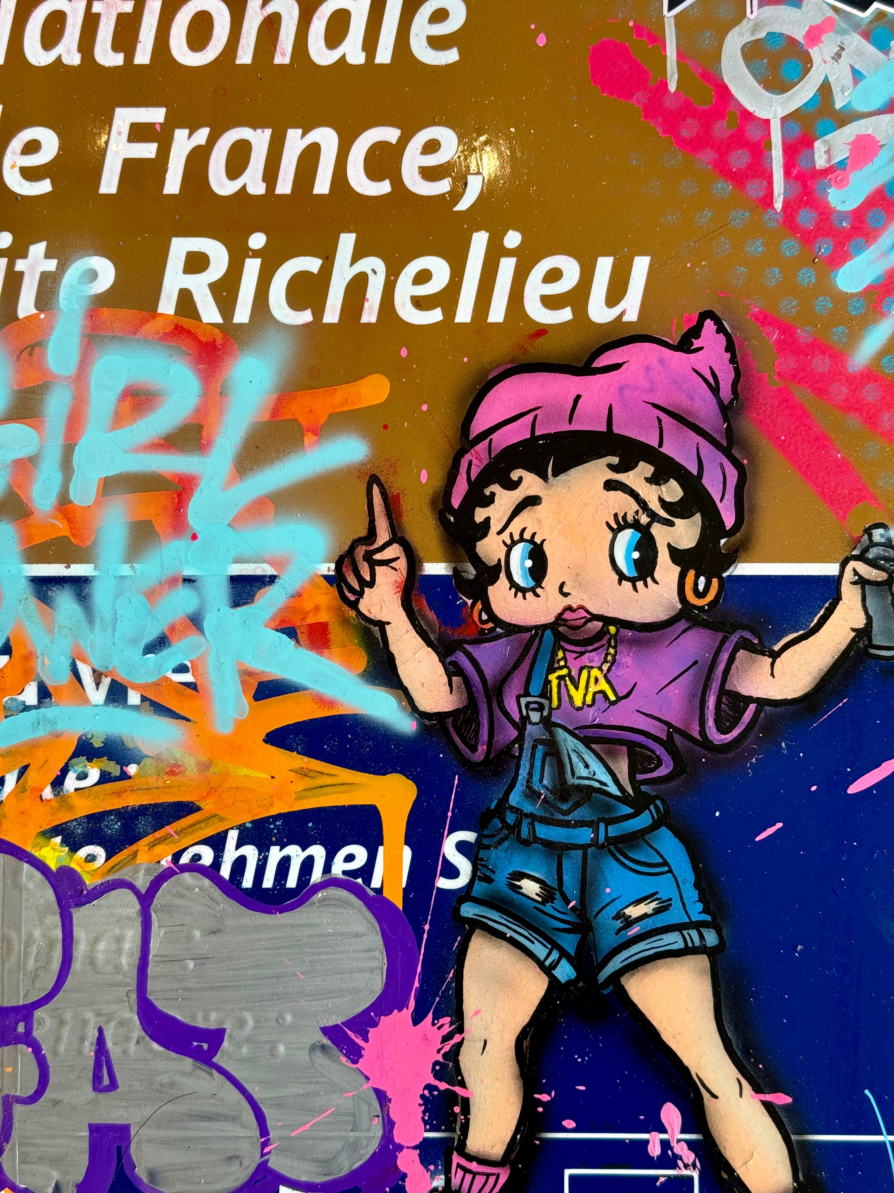 FAT Plaque de Métro Betty Boop Girl Power