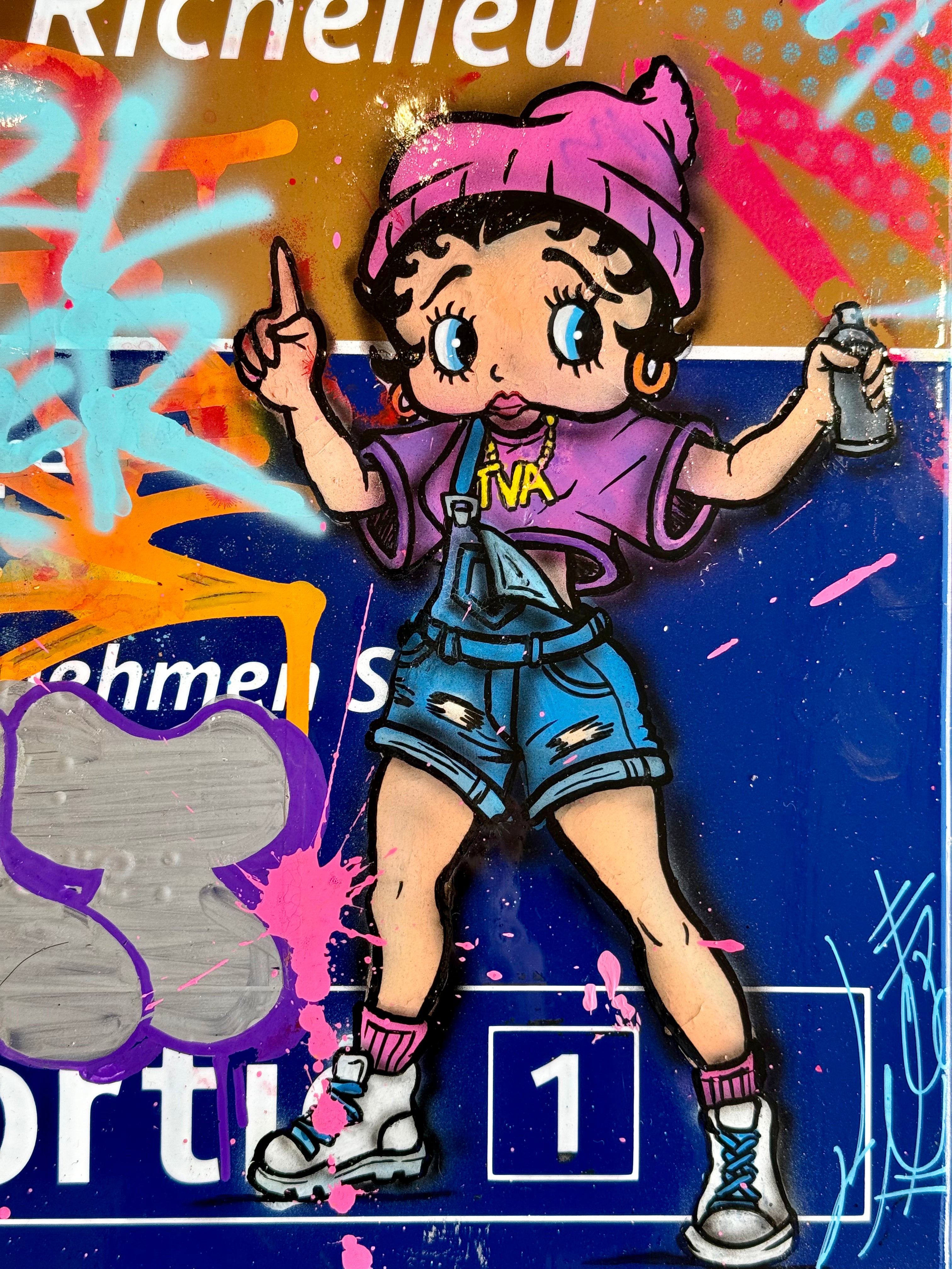 FAT Plaque de Métro Betty Boop Girl Power