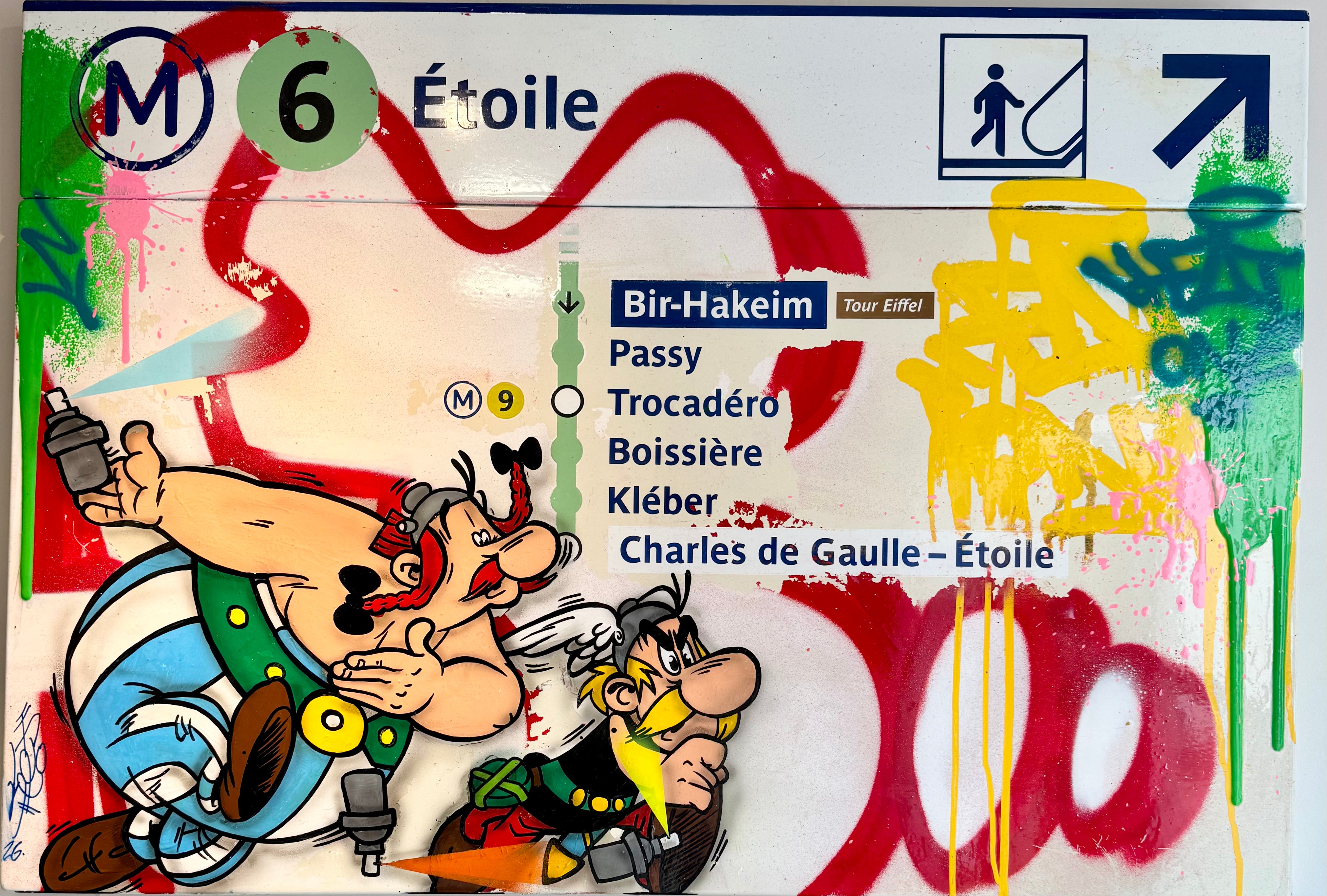 FAT Plaque de Métro Asterix et Obelix