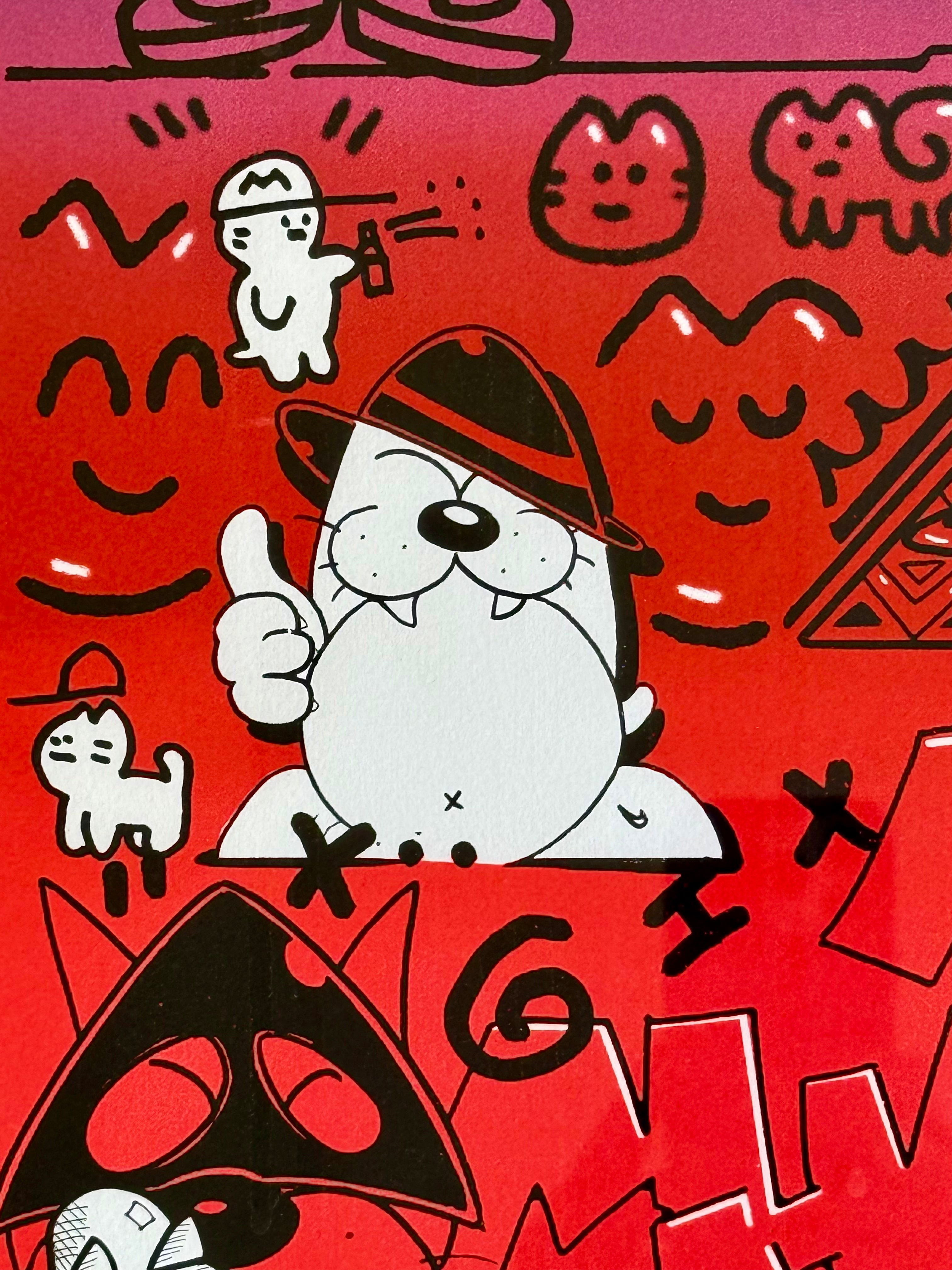 CHANOIR et DIZE Sérigraphie Used to be cats