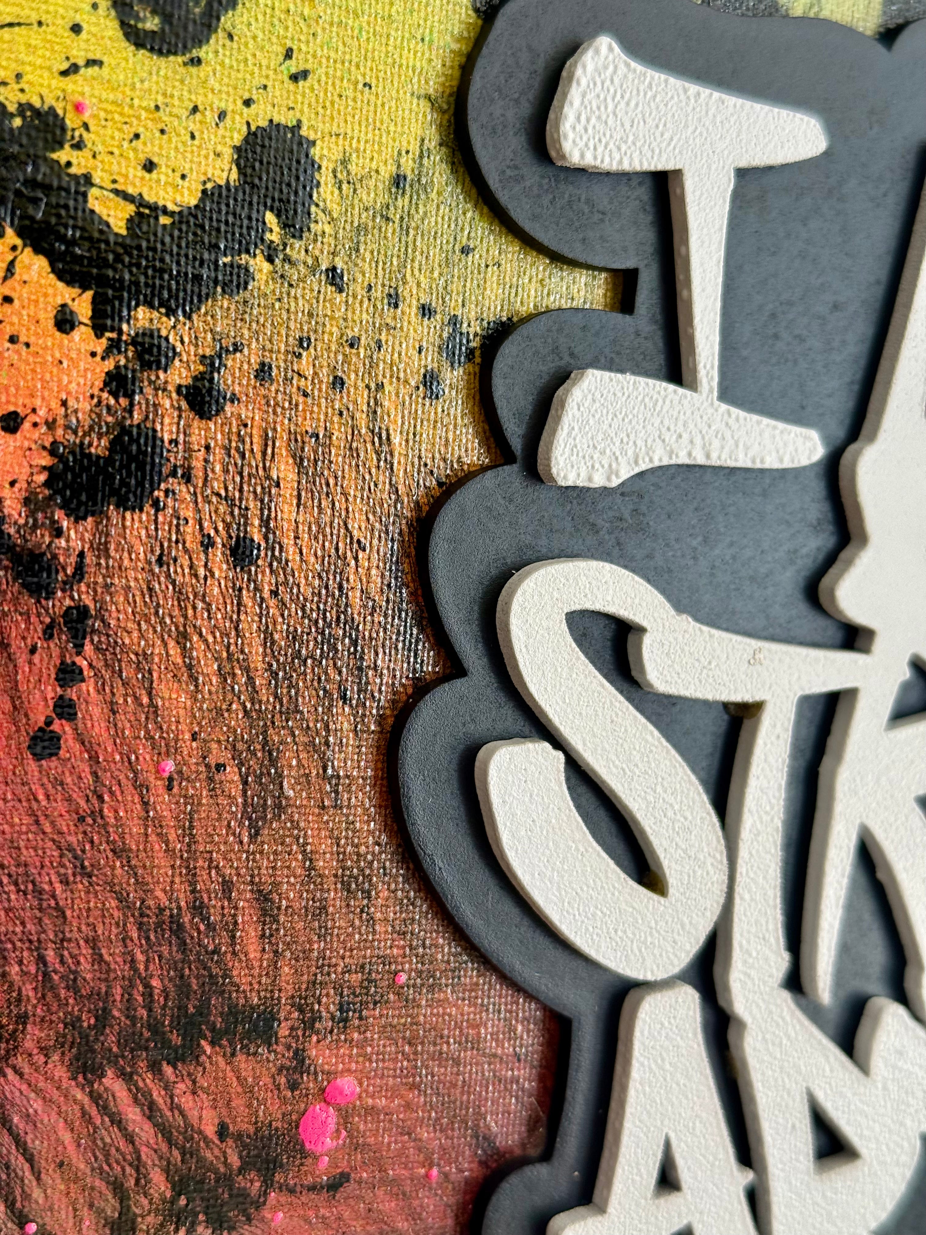 BERTHET ONE - I love street art (bois blanc et fin)