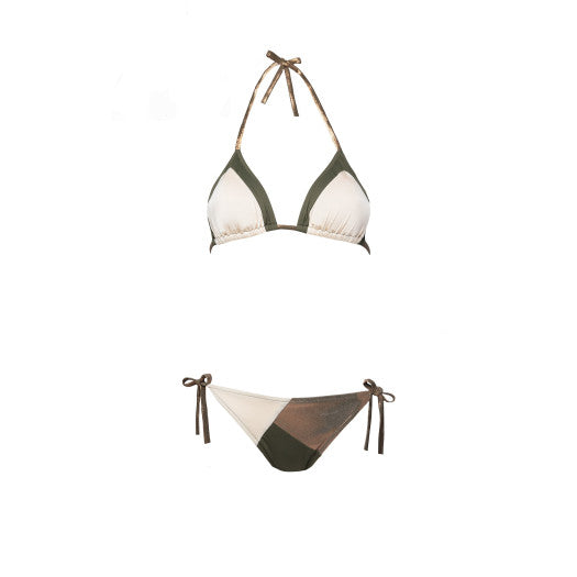 Maillots de bain DO PARIS Loula Kaki écru 2 pièces