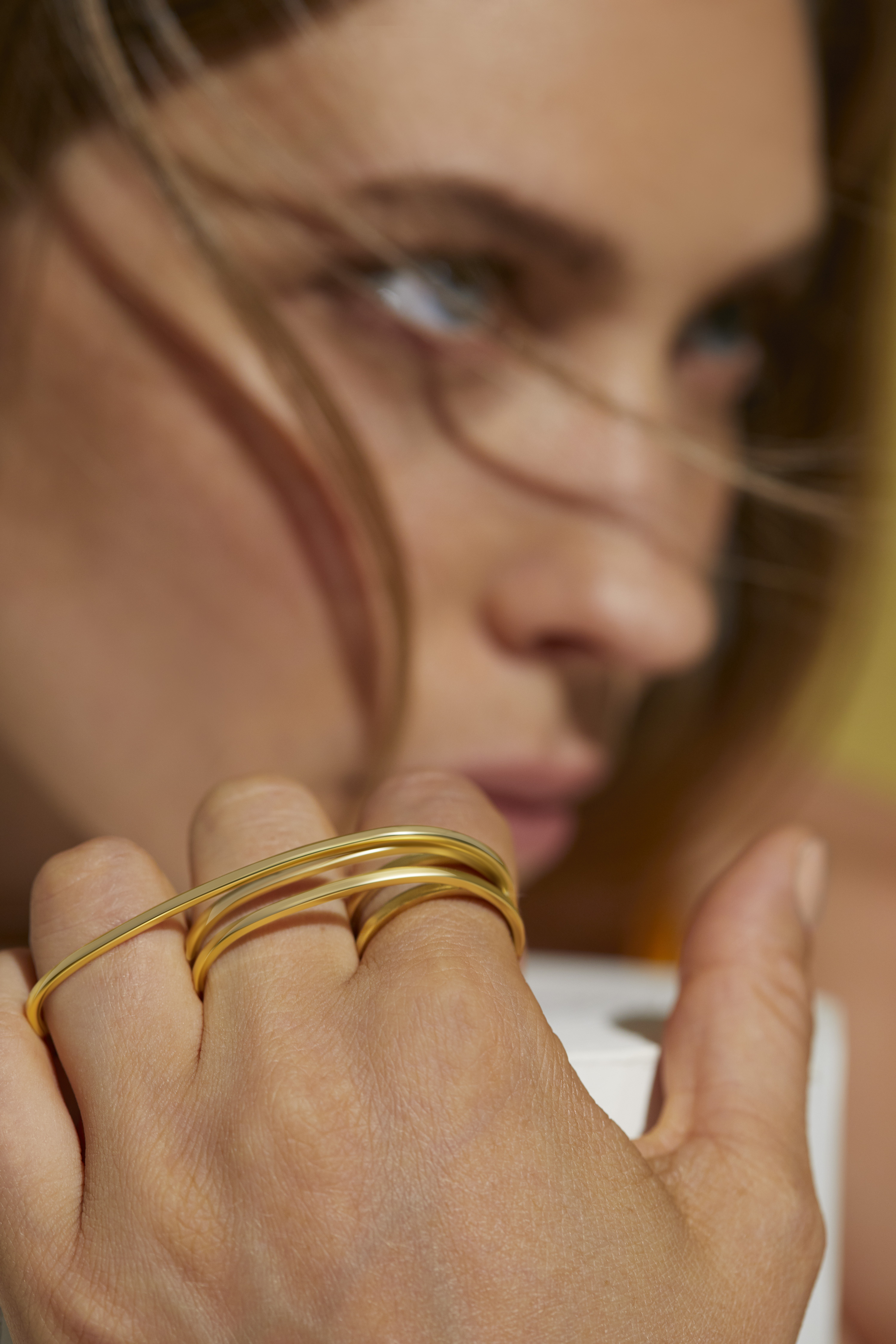 OKS - Bague de poing ITO Laiton Or Jaune ou Argent 925