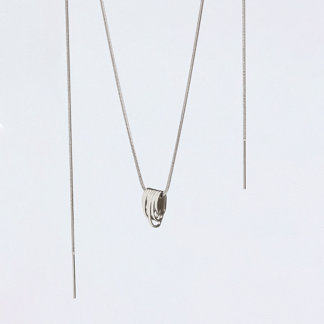 OKS - Pendentif ITO Laiton Or Jaune et Argent Massif