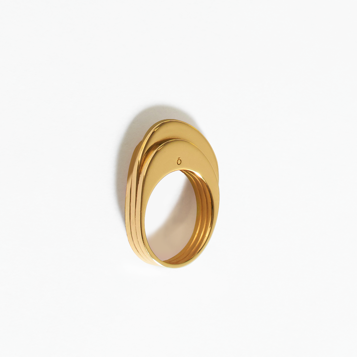 OKS - Bague Nami 3 anneaux Laiton Or Jaune ou Argent