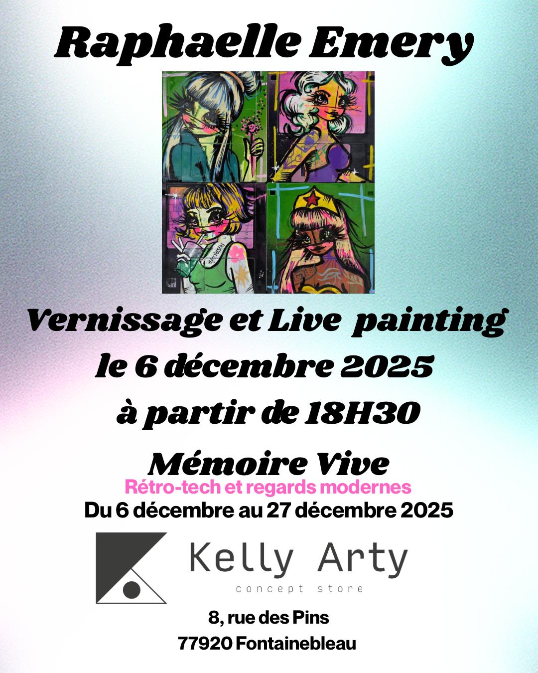 📨 Invitation spéciale – Vernissage & Live Painting “Mémoire vive” de Raphaelle Emery