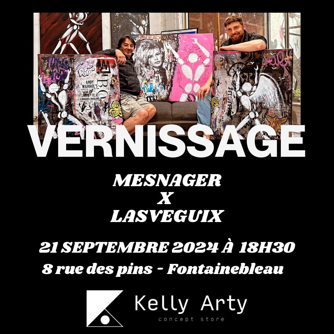 Invitation au vernissage Jérôme Mesnager x Lasveguix le 21 septembre 24 à Fontainebleau