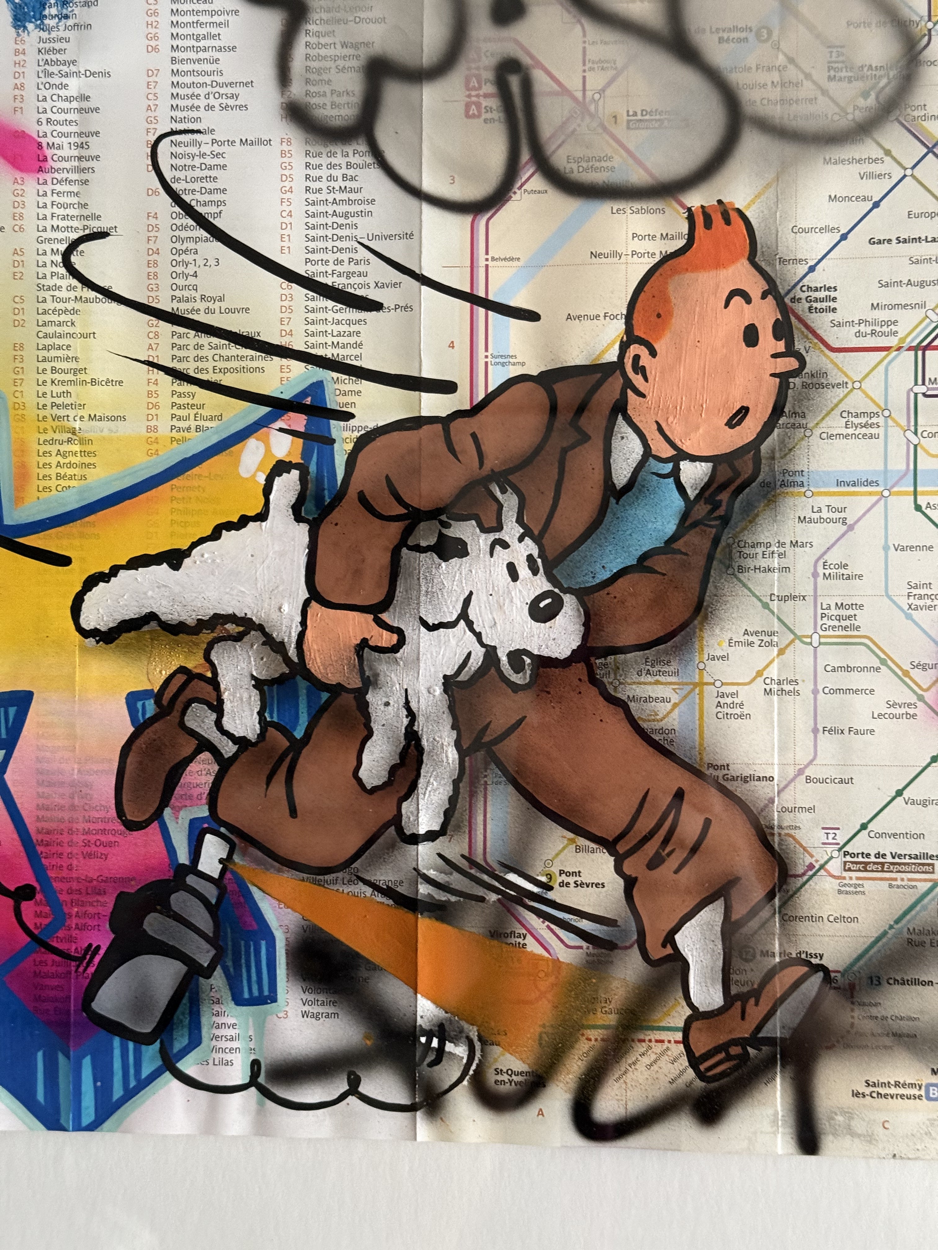 FAT Plan de métro Tintin et Milou