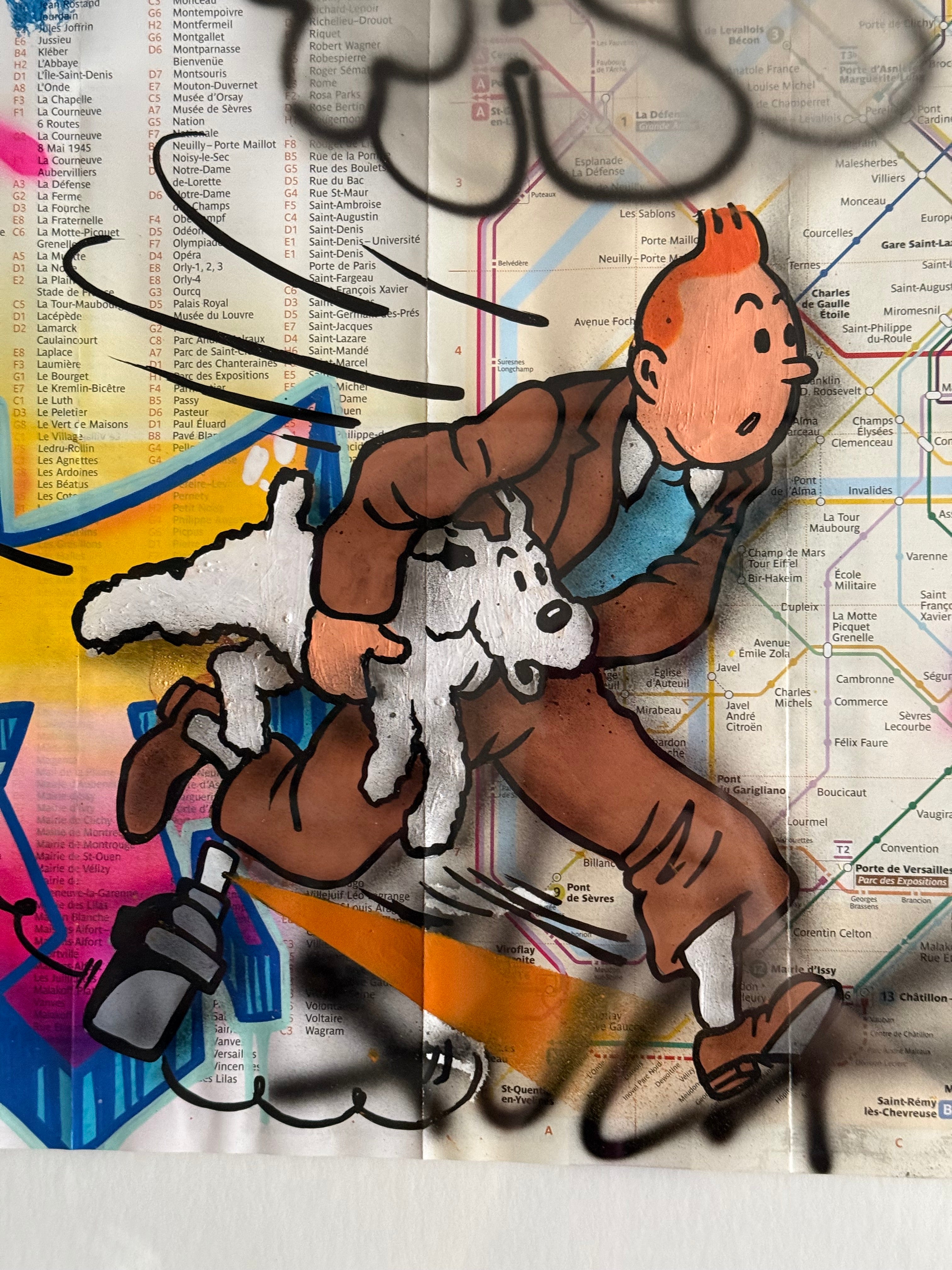 FAT Plan de métro Tintin et Milou