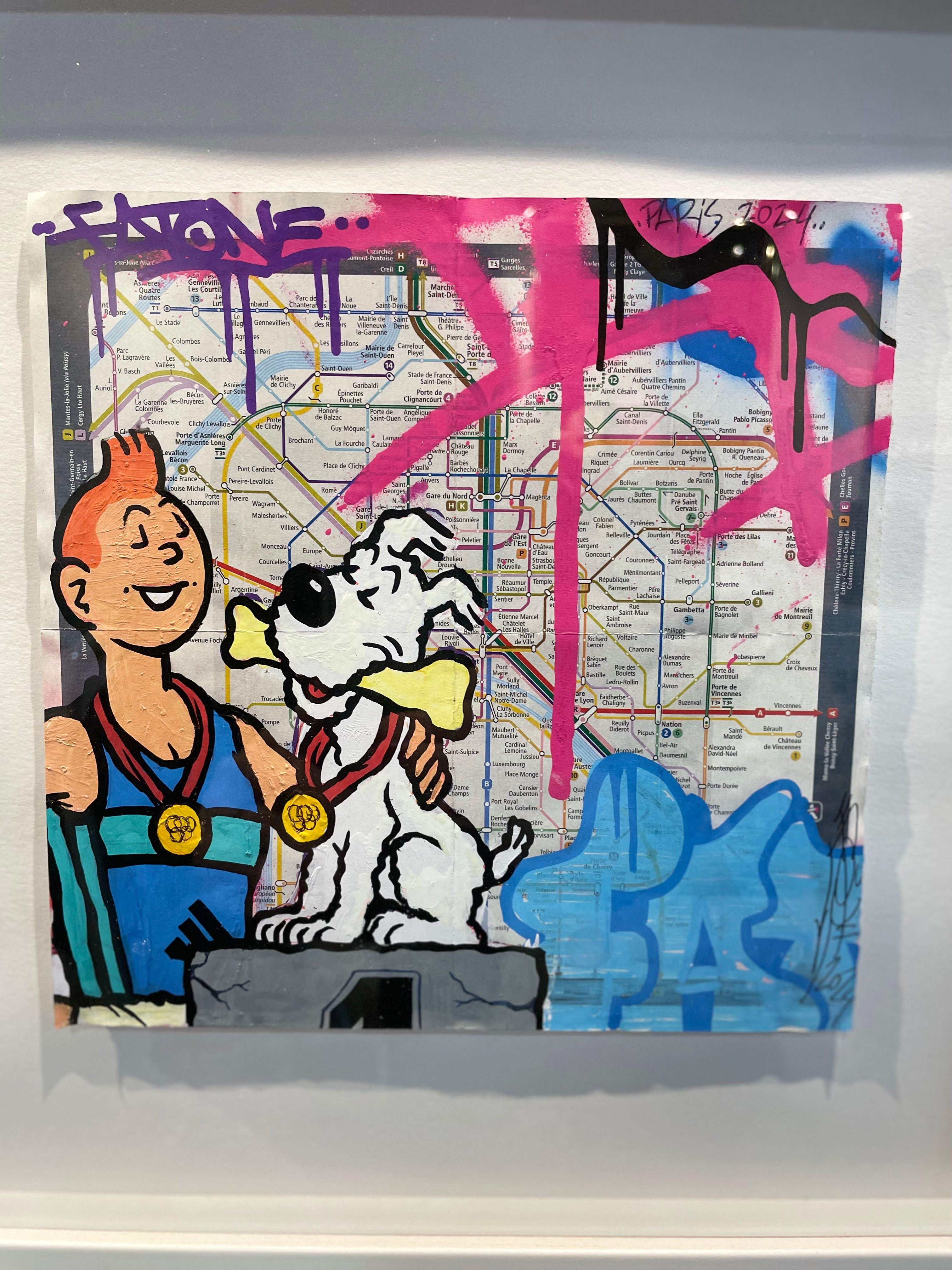 FAT- Petit Plan de métro Tintin et Milou