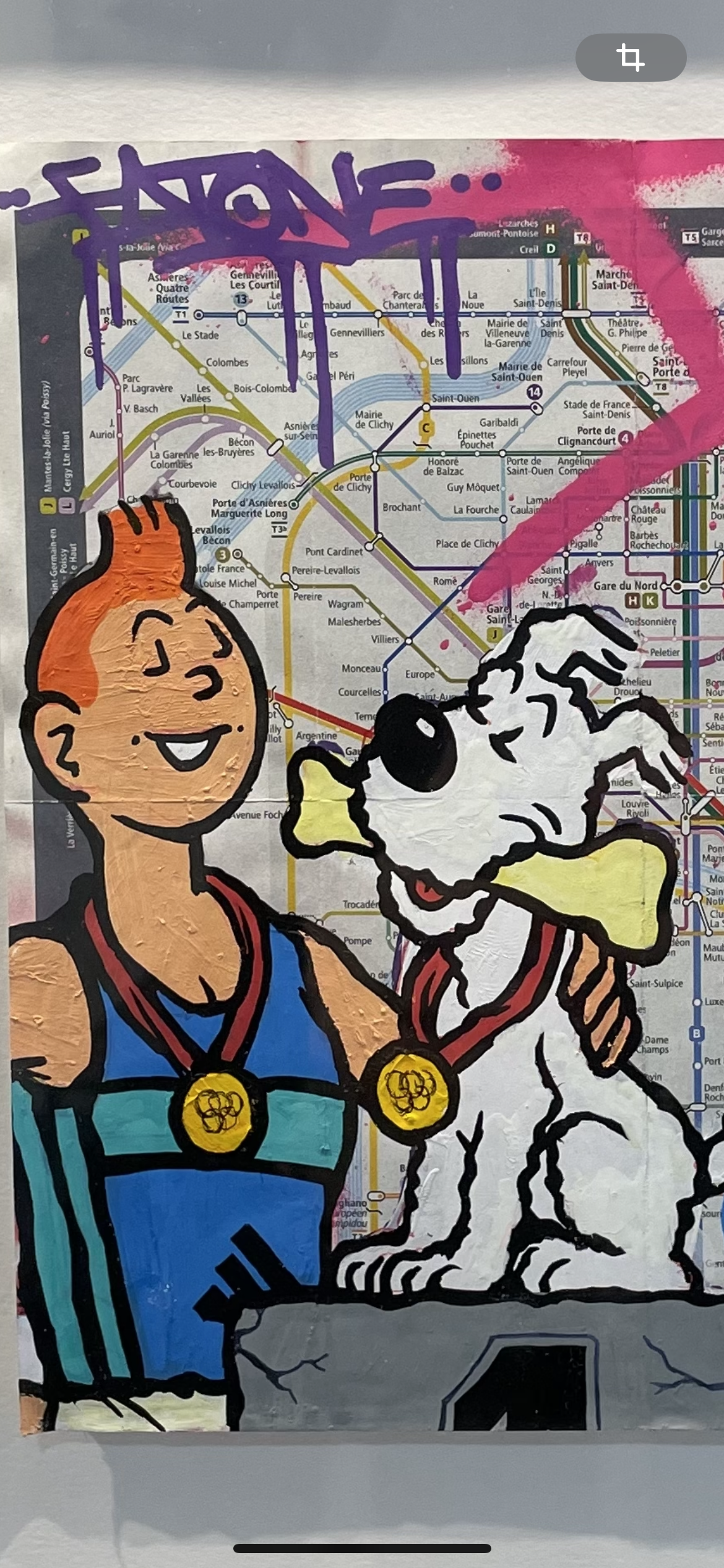 FAT- Petit Plan de métro Tintin et Milou