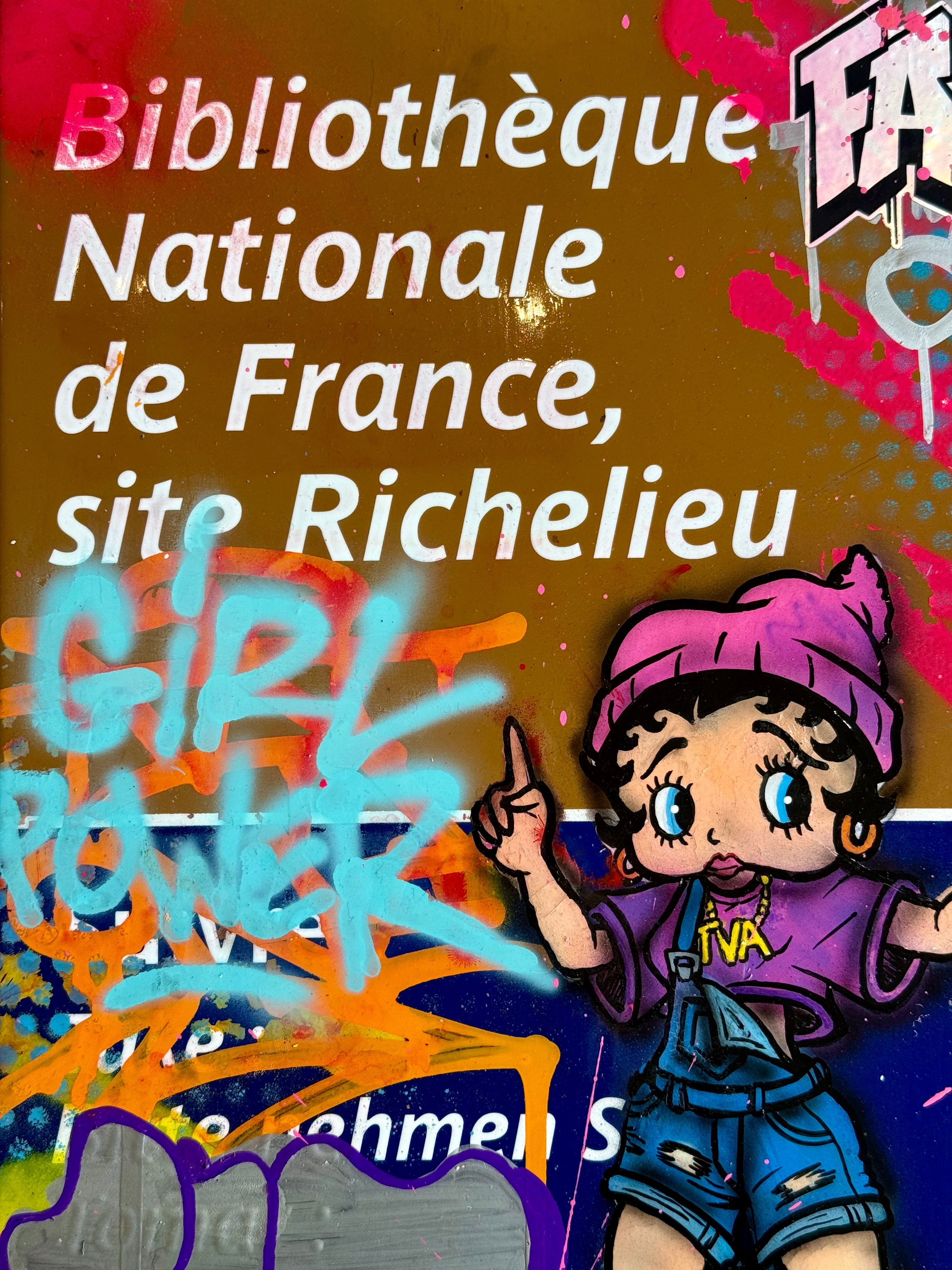 FAT Plaque de Métro Betty Boop Girl Power