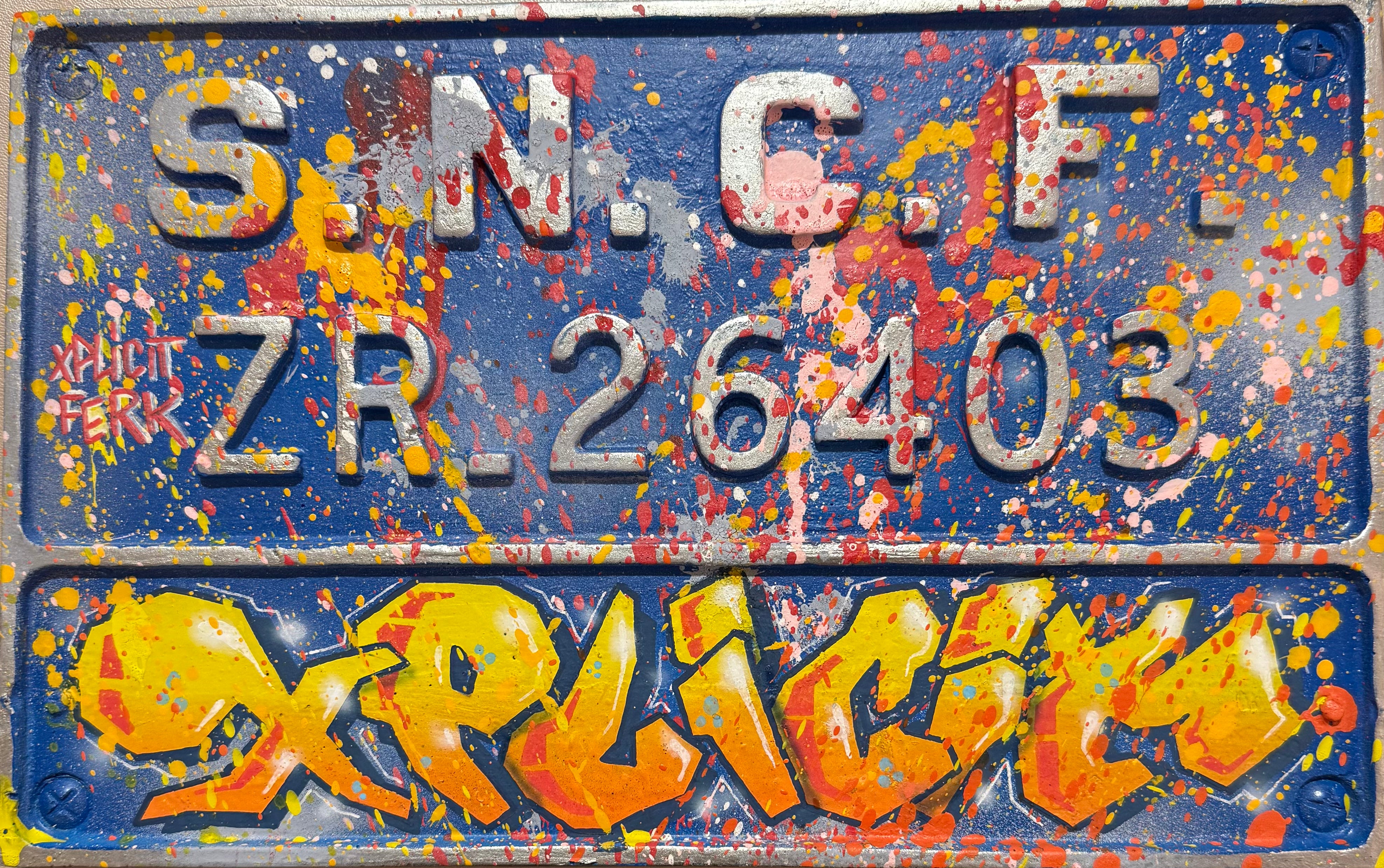Ferk plaque d'immatriculation Trains Bleus de Saint Lazare