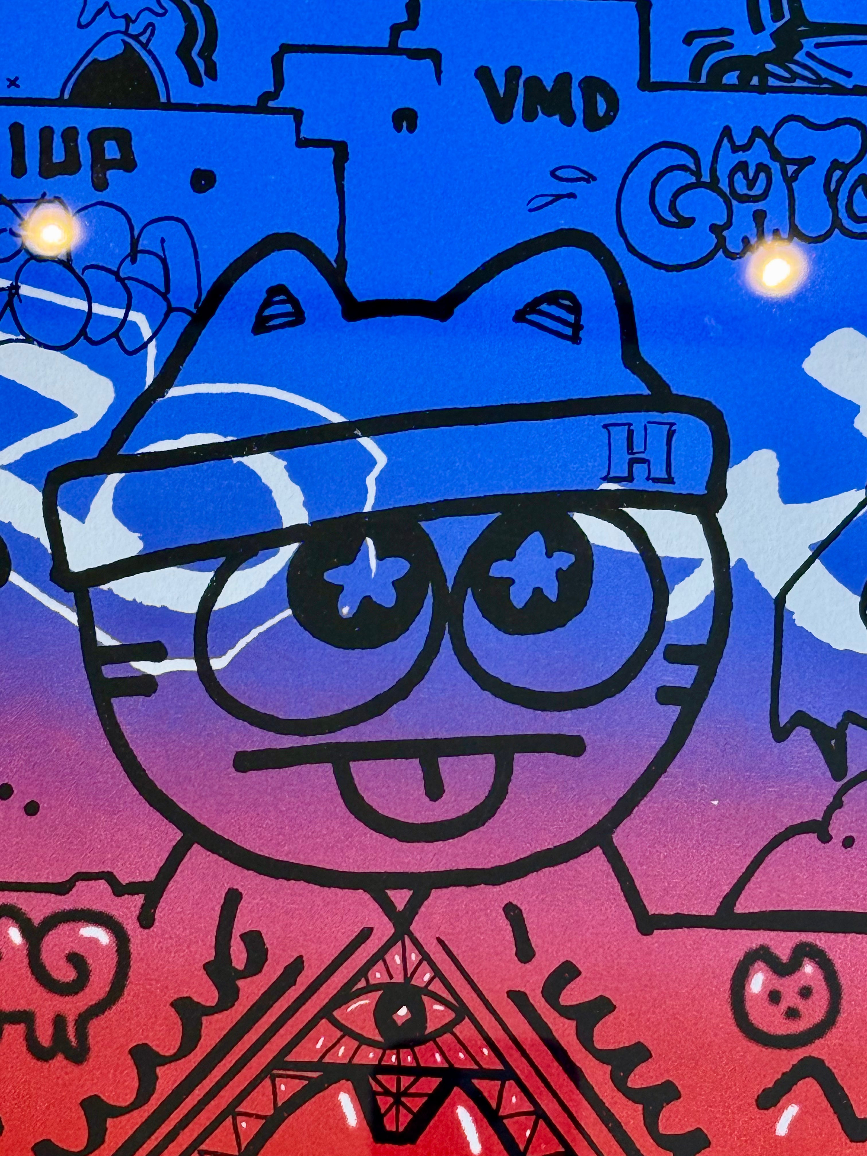 CHANOIR et DIZE Sérigraphie Used to be cats