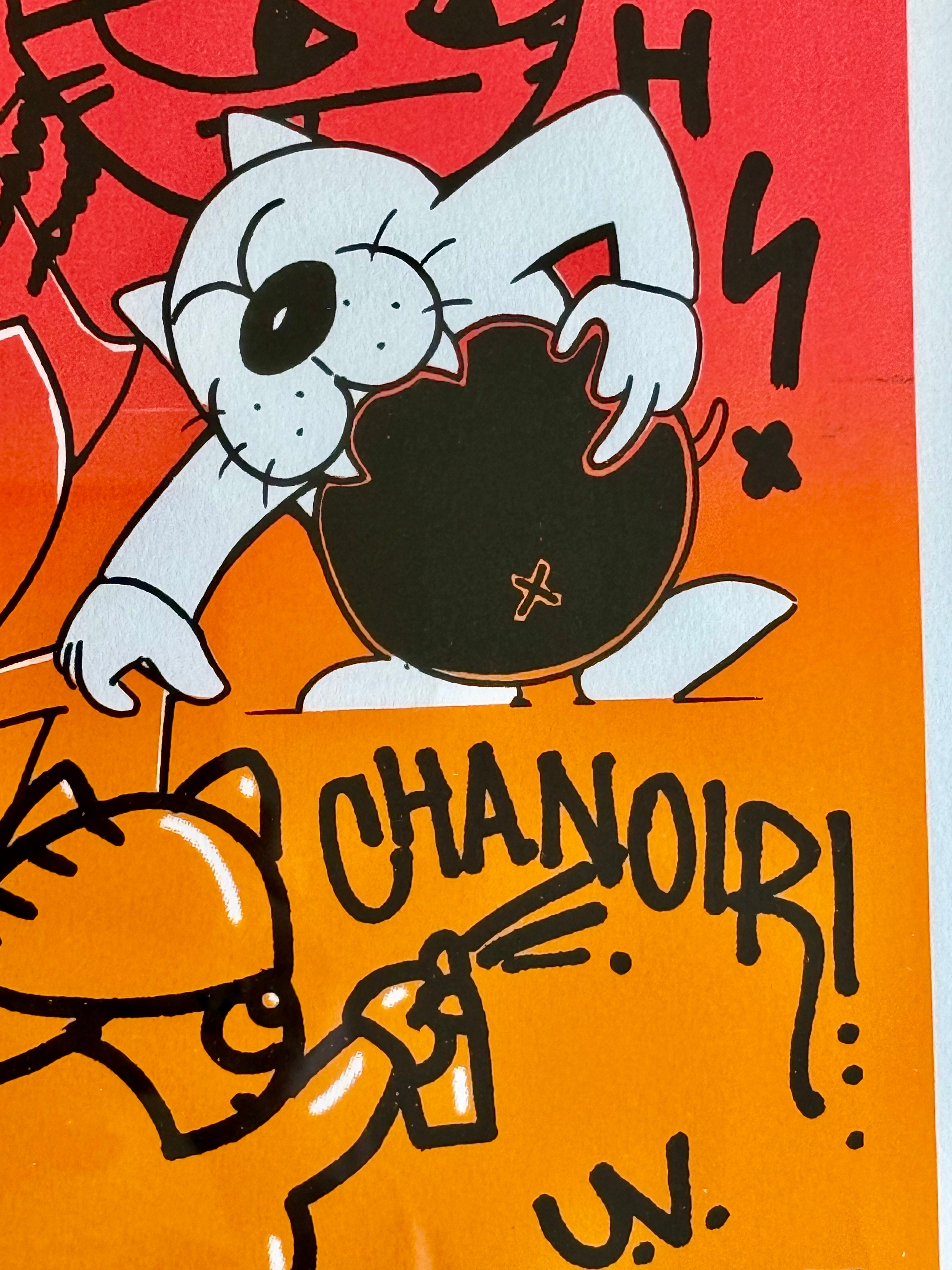CHANOIR et DIZE Sérigraphie Used to be cats