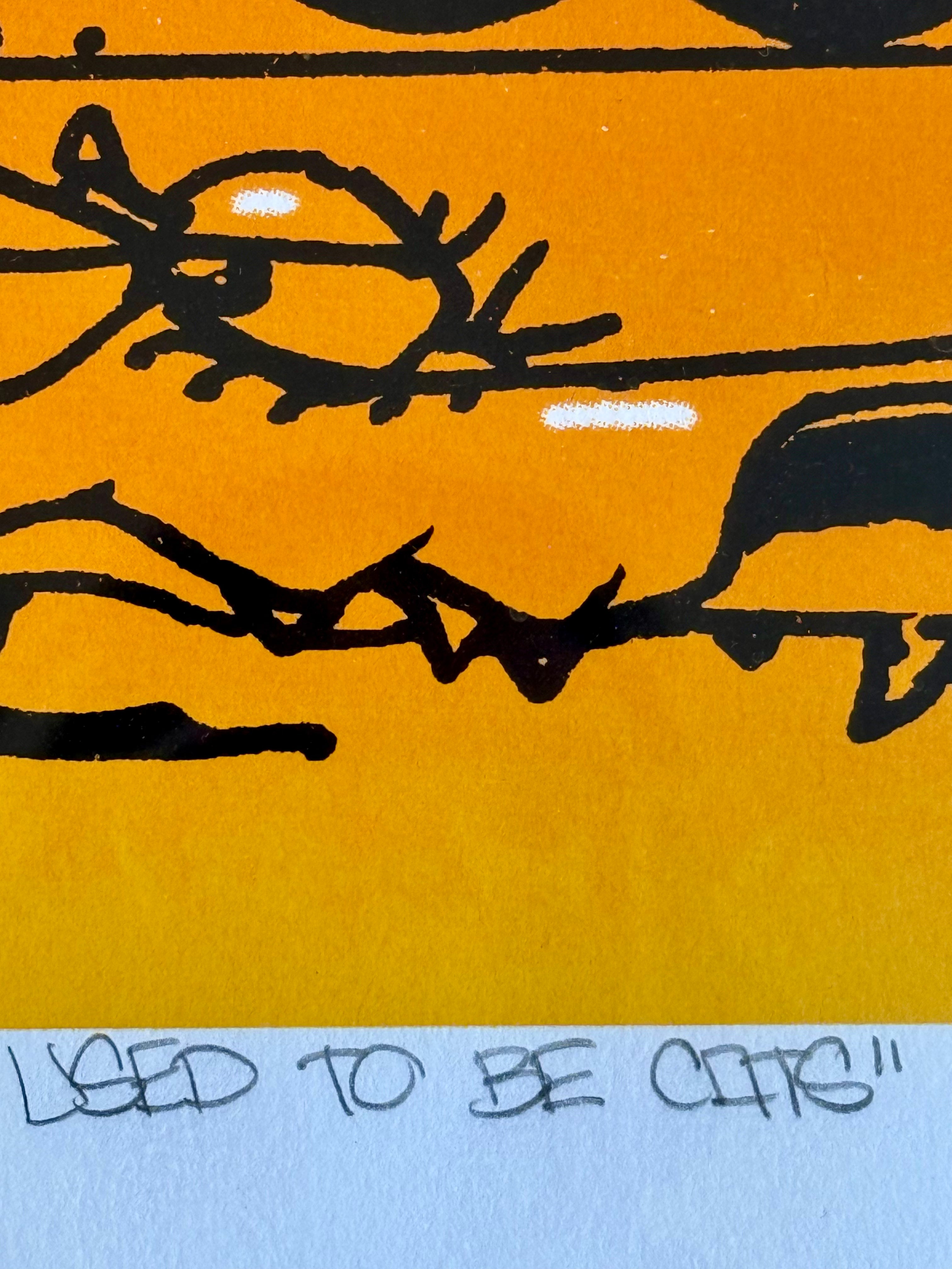 CHANOIR et DIZE Sérigraphie Used to be cats