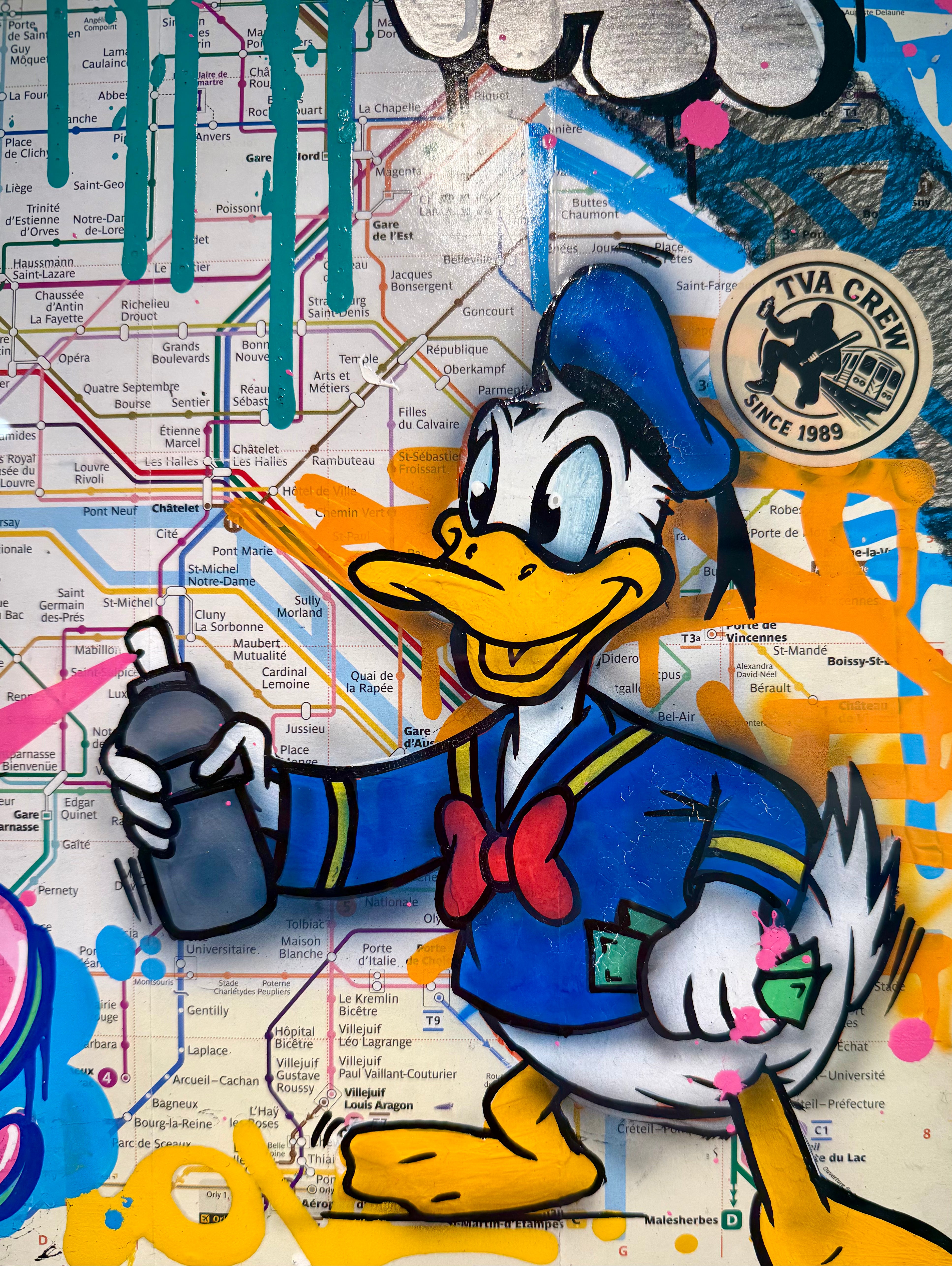 Plan de métro Donald graffeur