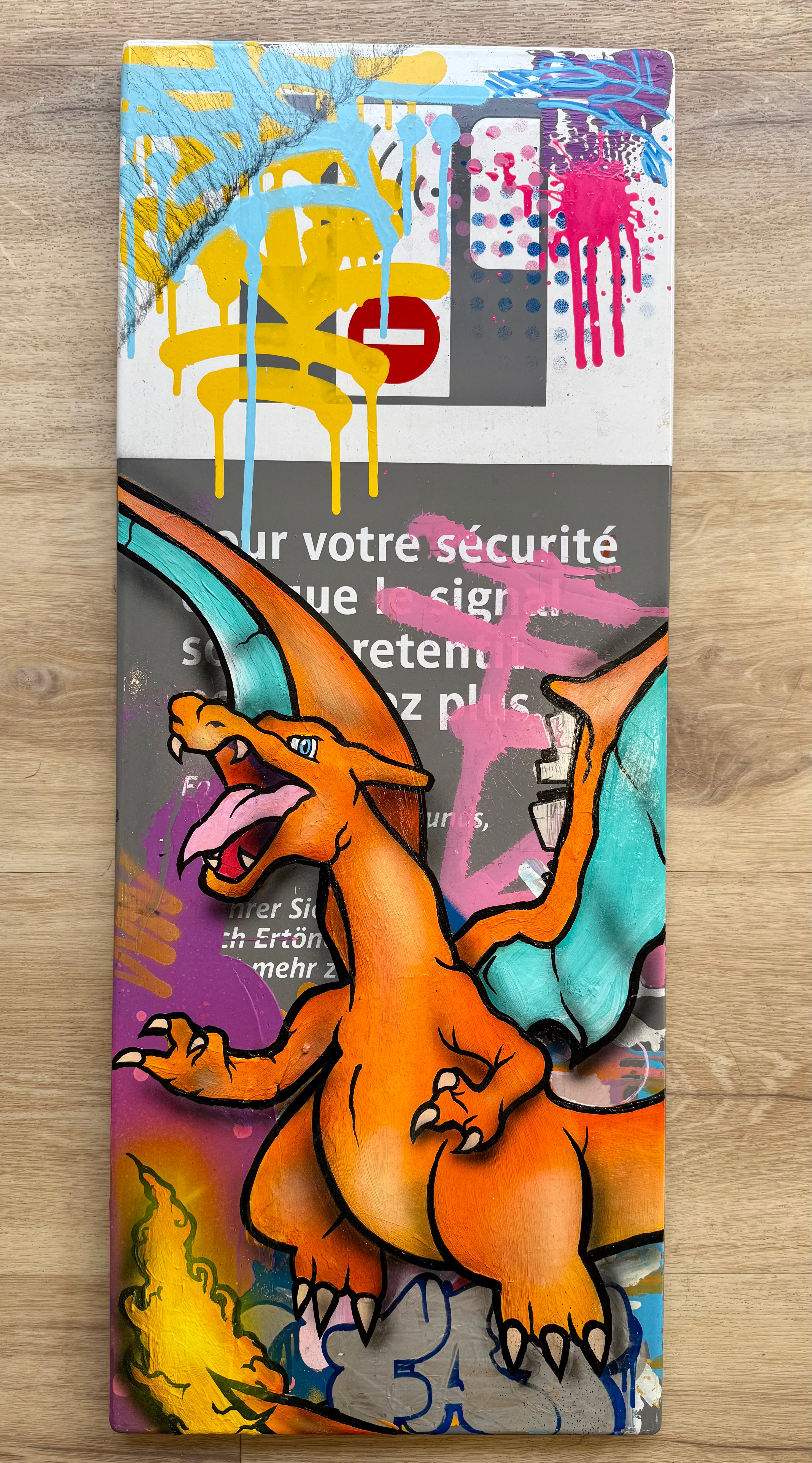 FAT Plaque de Métro Dracaufeu Pokémon