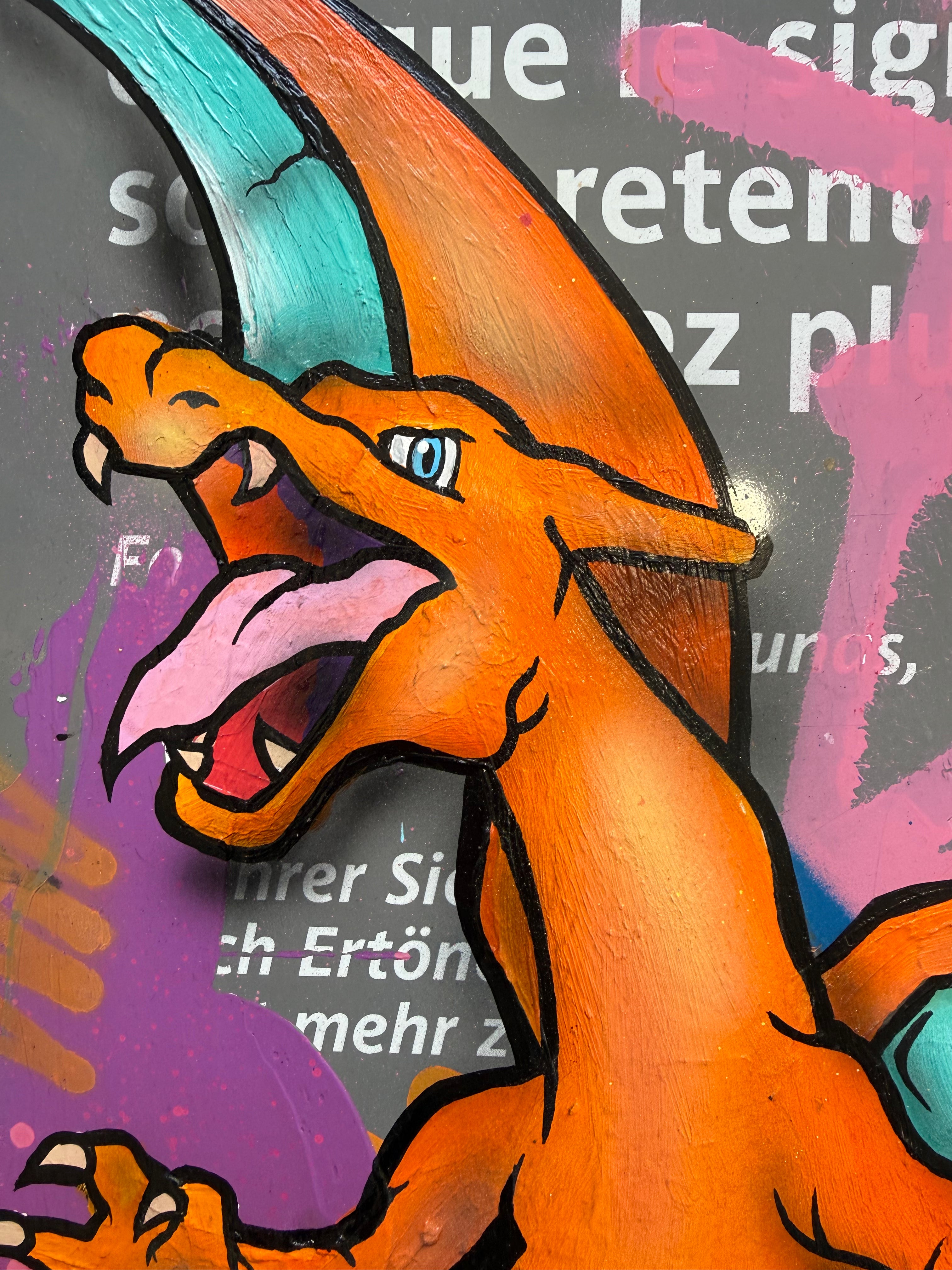 FAT Plaque de Métro Dracaufeu Pokémon