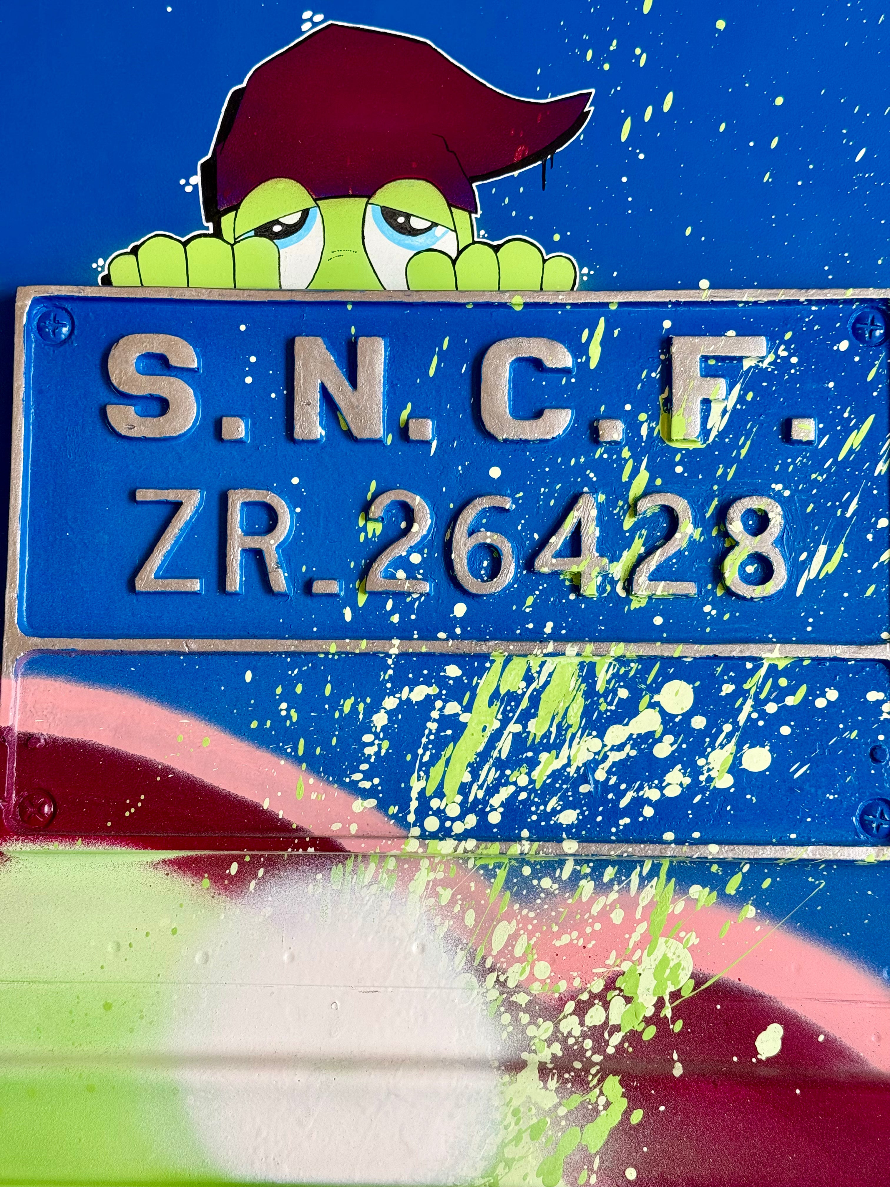 Ferk Grande plaque d'immatriculation Trains Bleus de Saint Lazare