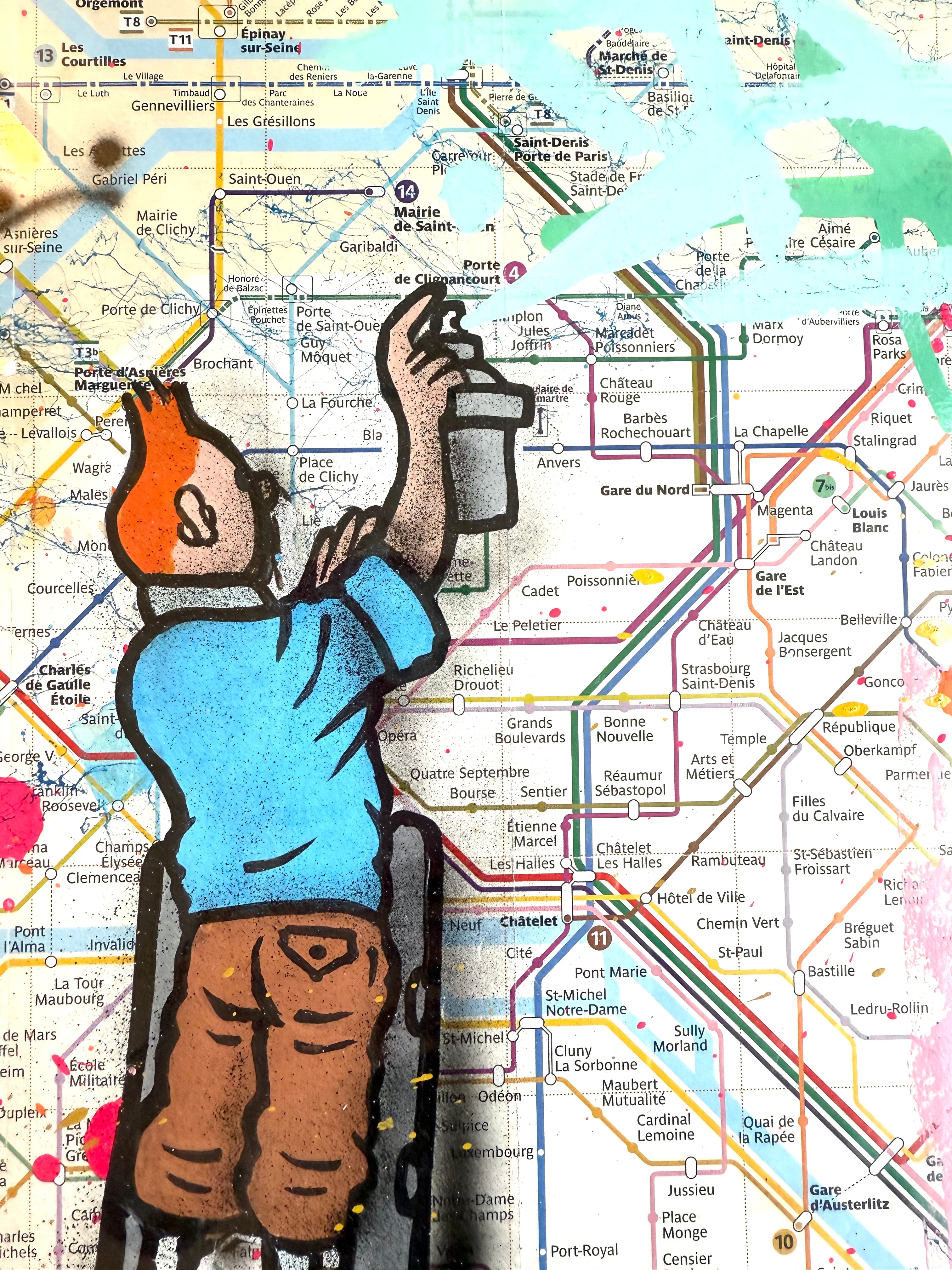 FAT- Plan de métro Tintin graffeur