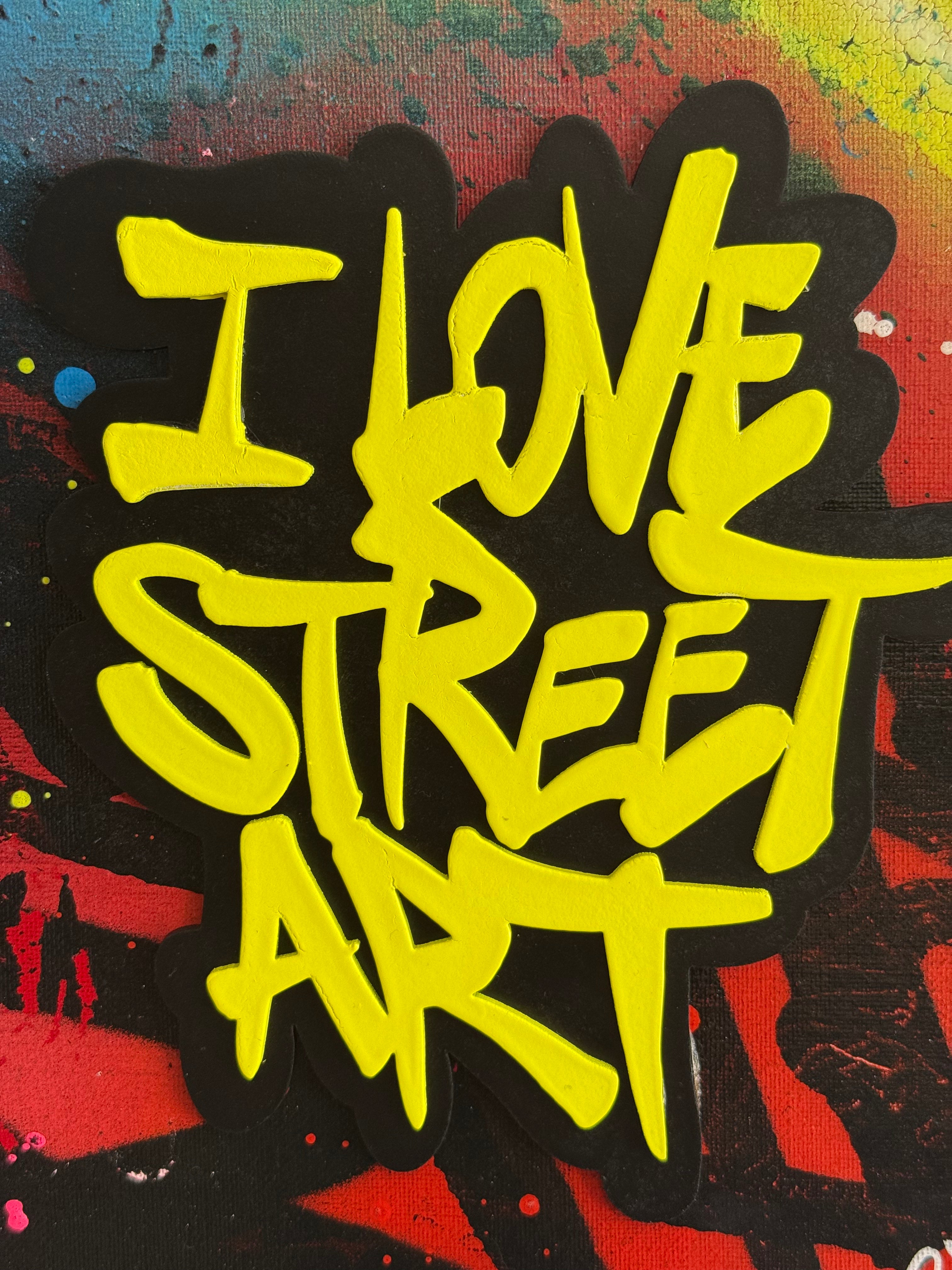 BERTHET ONE - I love street art jaune