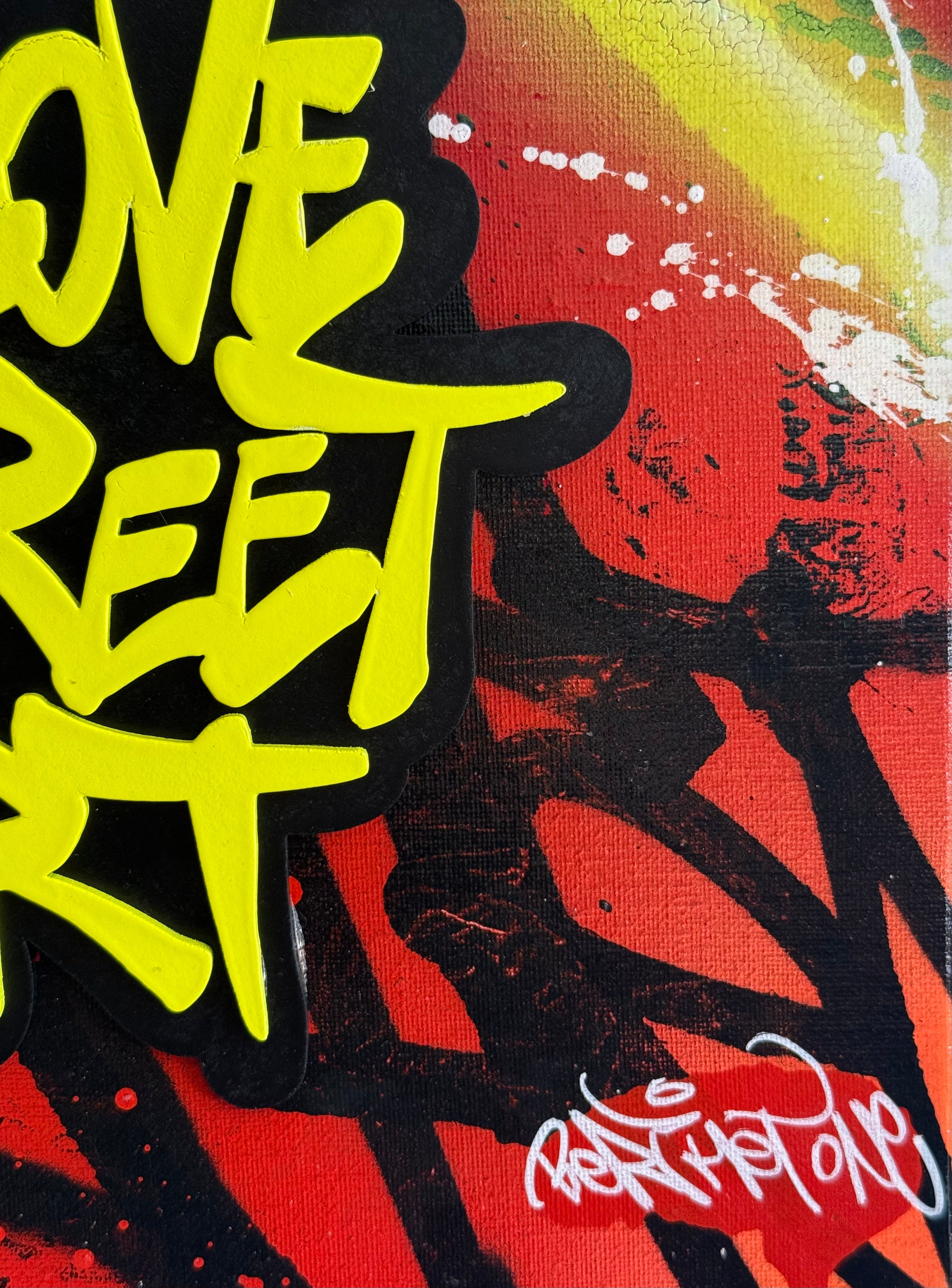 BERTHET ONE - I love street art jaune