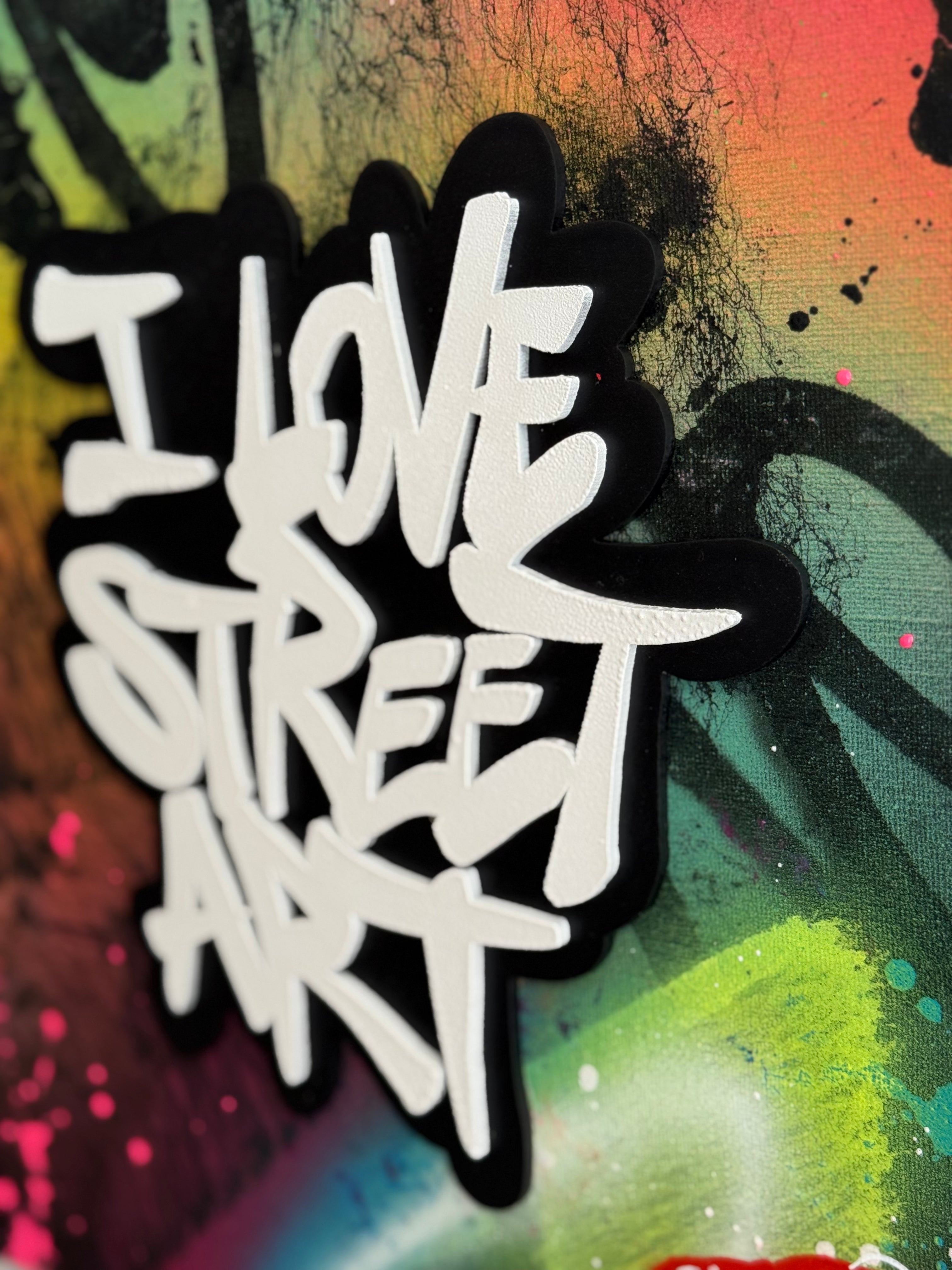 BERTHET ONE - I love street art (bois blanc et fin)