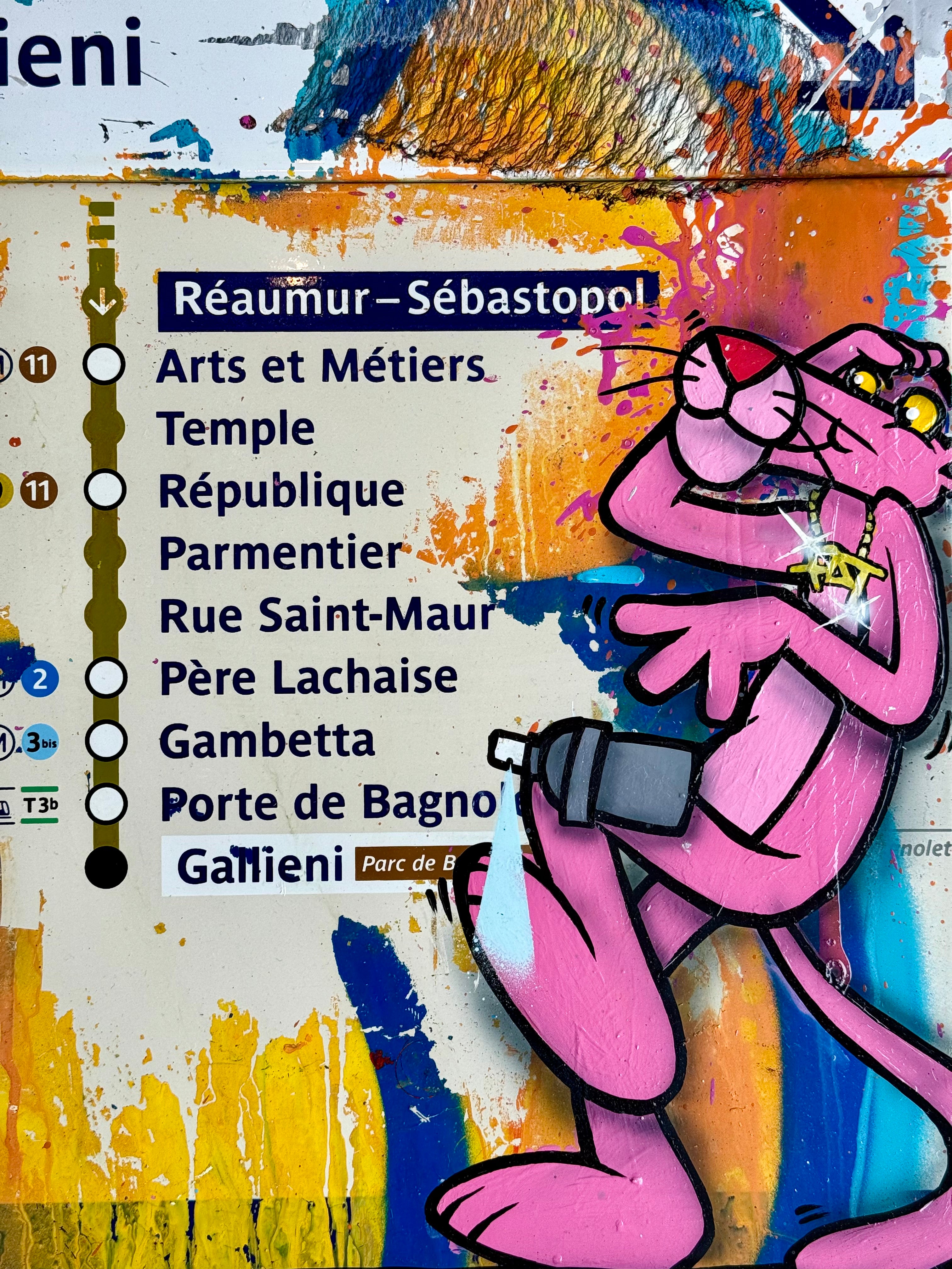 Fat - Plaque de métro FAT - Panthère rose