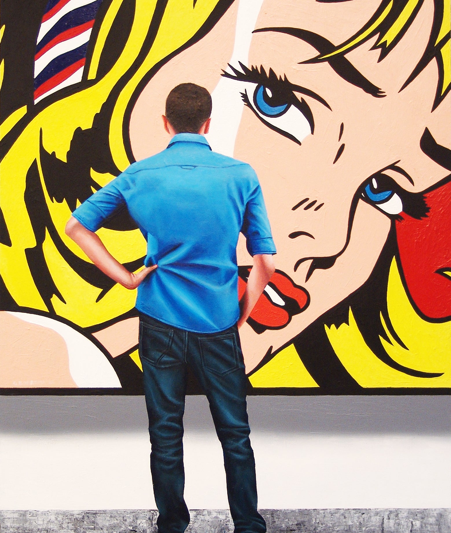 Gérard Boersma  Girl With Hair Ribbon  Lichtenstein