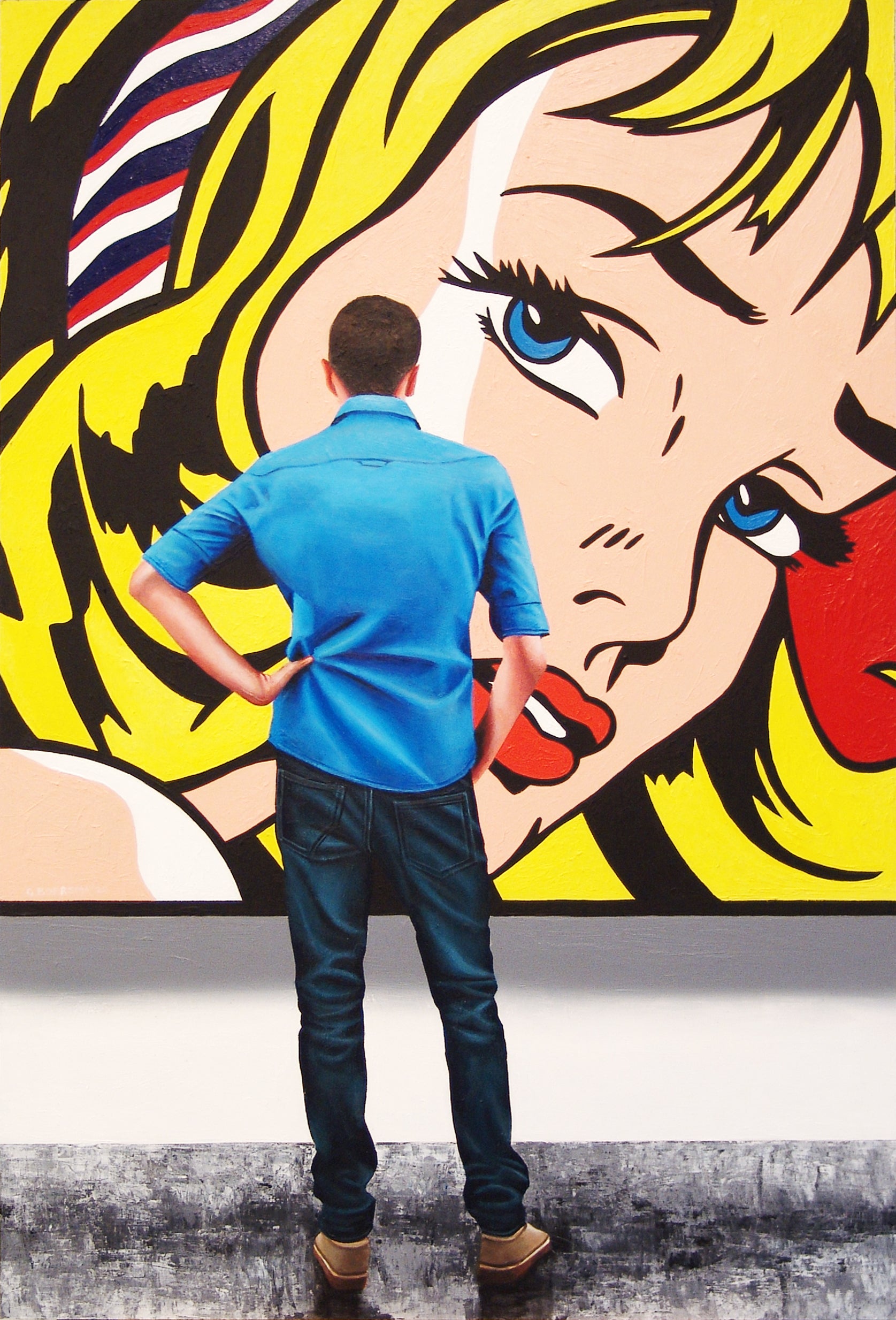 Gérard Boersma  Girl With Hair Ribbon  Lichtenstein